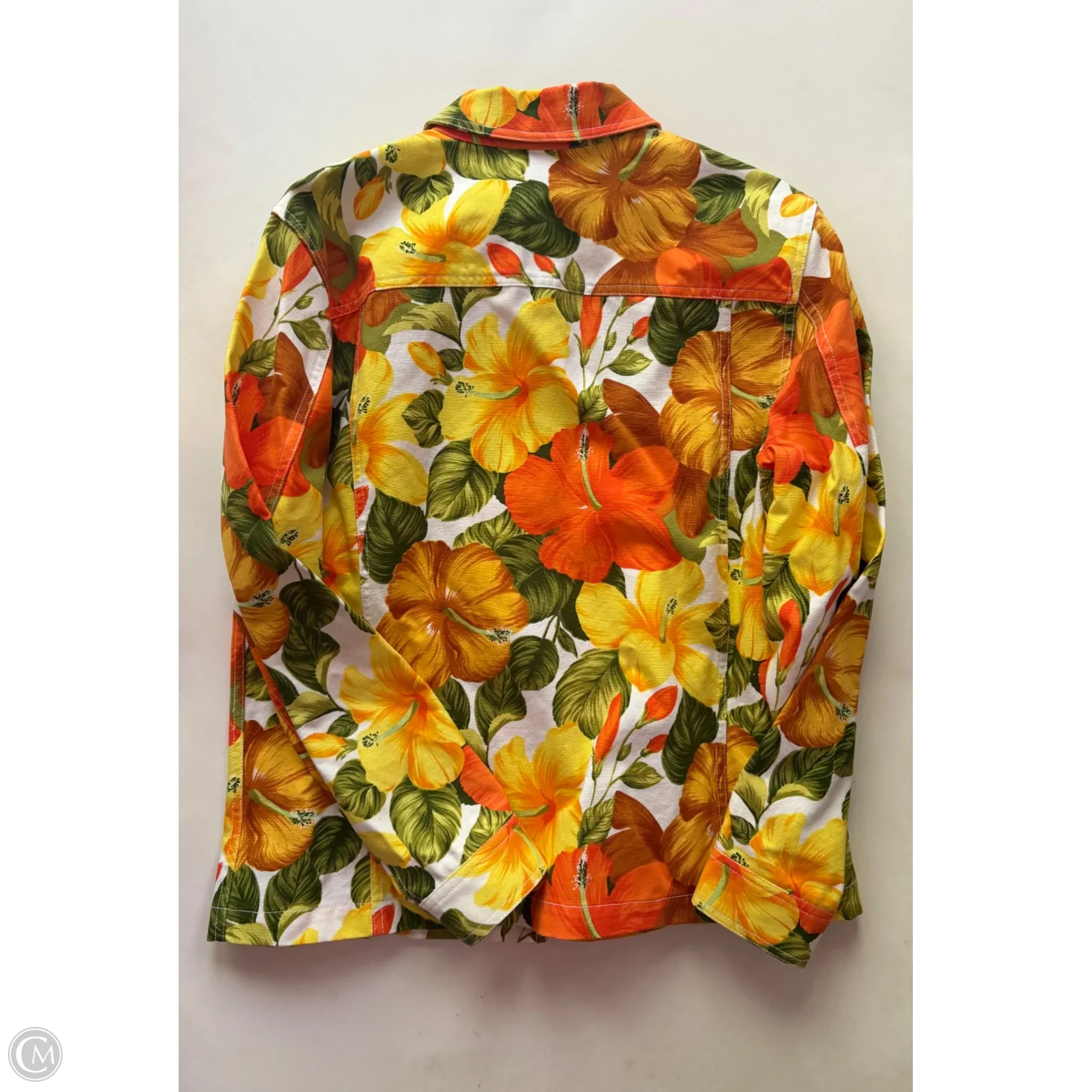 Jacket Denim By Coldwater Creek In Floral Print, Size: L - Image 2