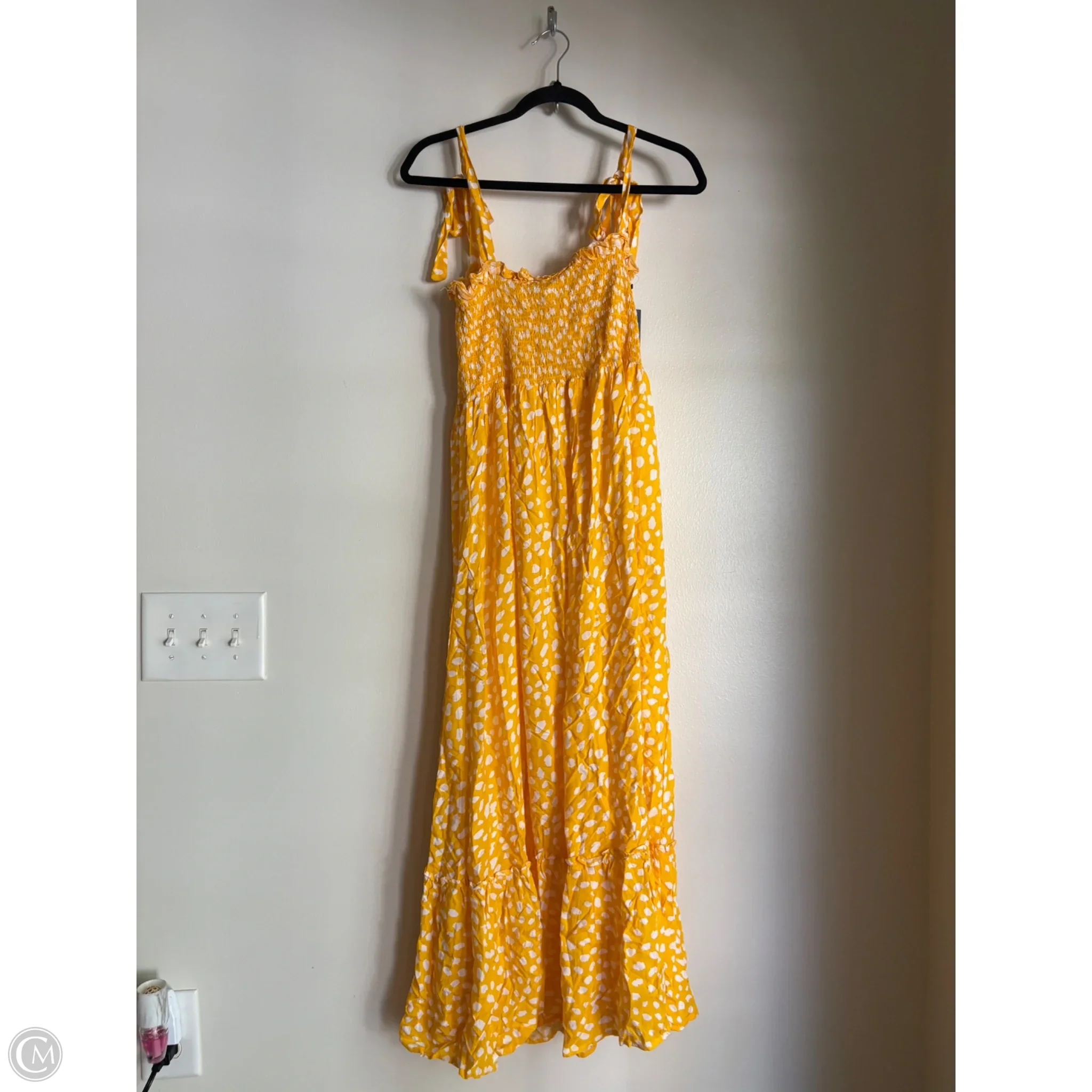Dress Casual Midi By r. vicimos In Yellow, Size: Xl - Image 1