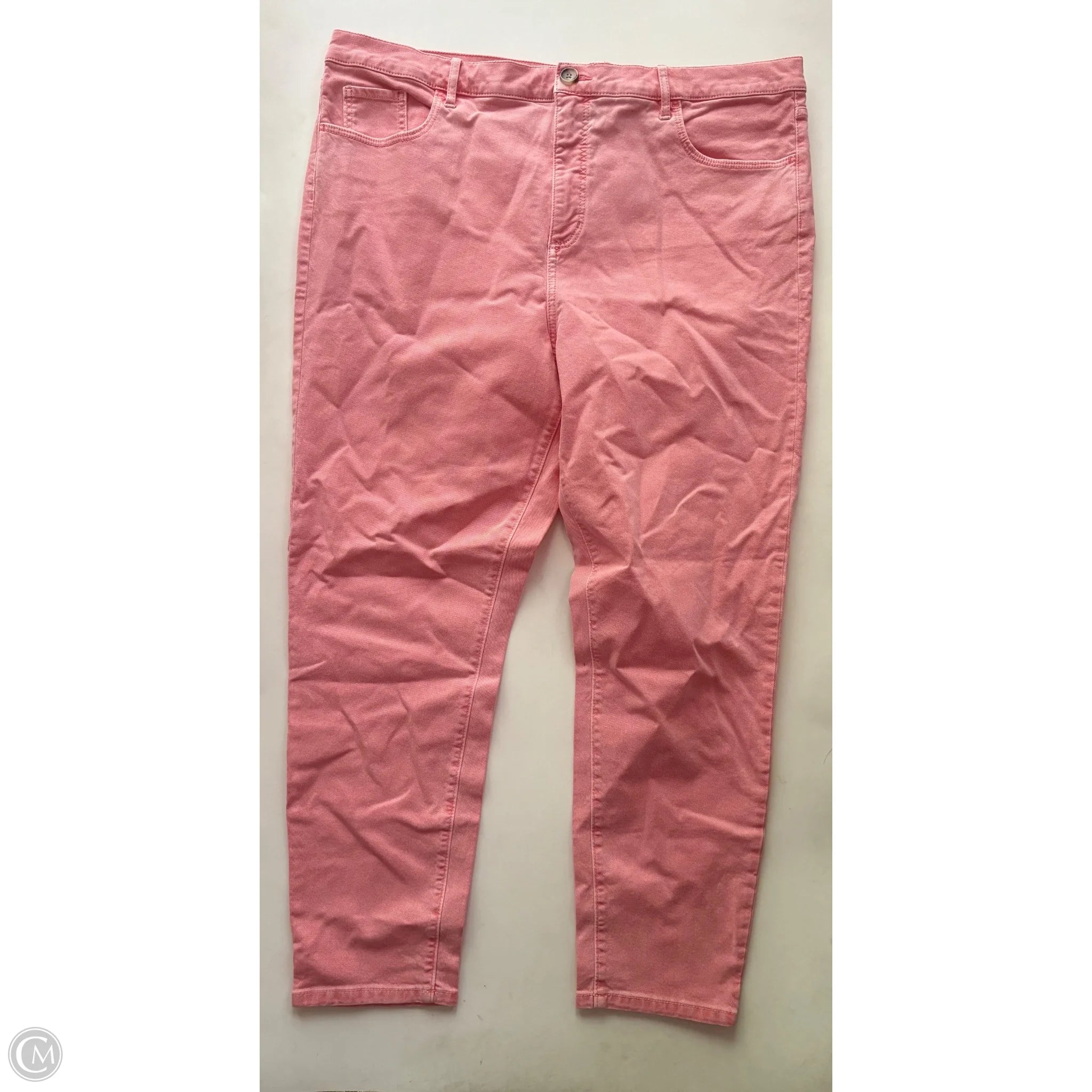 Jeans Skinny By Loft In Pink, Size: 18 - Image 1