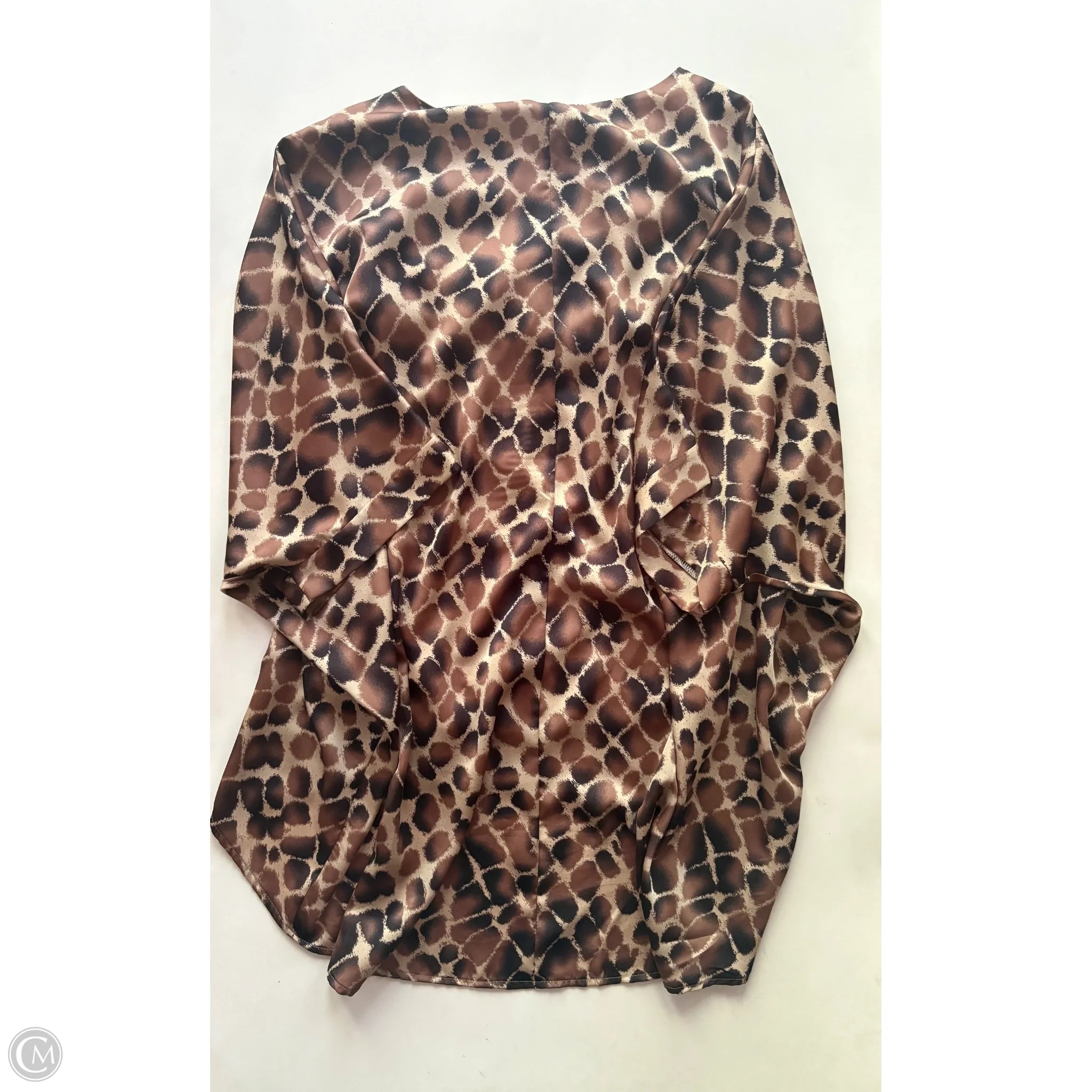 Blouse Short Sleeve By adrienne In Brown, Size: M - Image 2