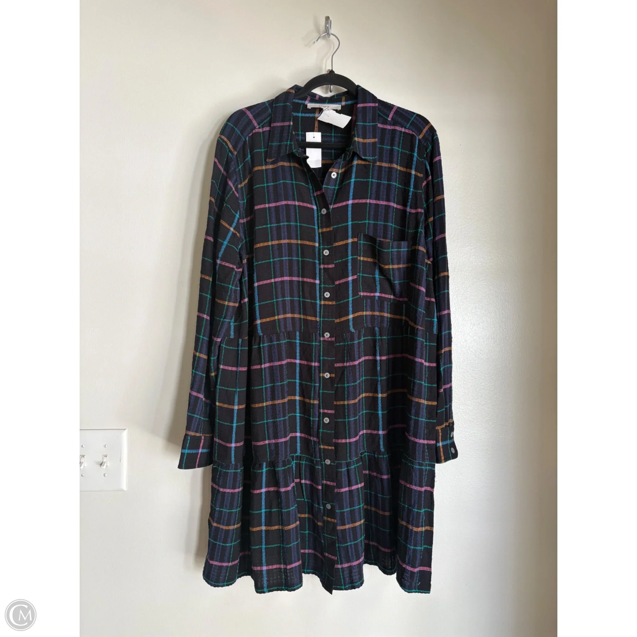 Dress Casual Short By Loft In Plaid Pattern, Size: Xxl - Image 1