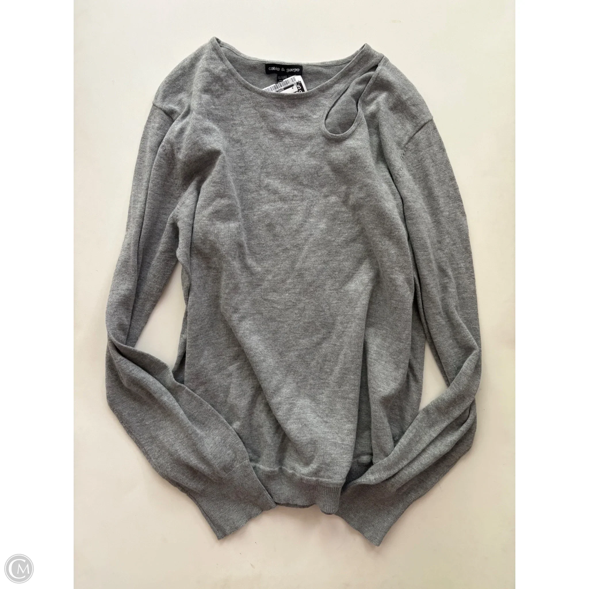 Sweater By Cable And Gauge In Grey, Size: Xl - Image 1