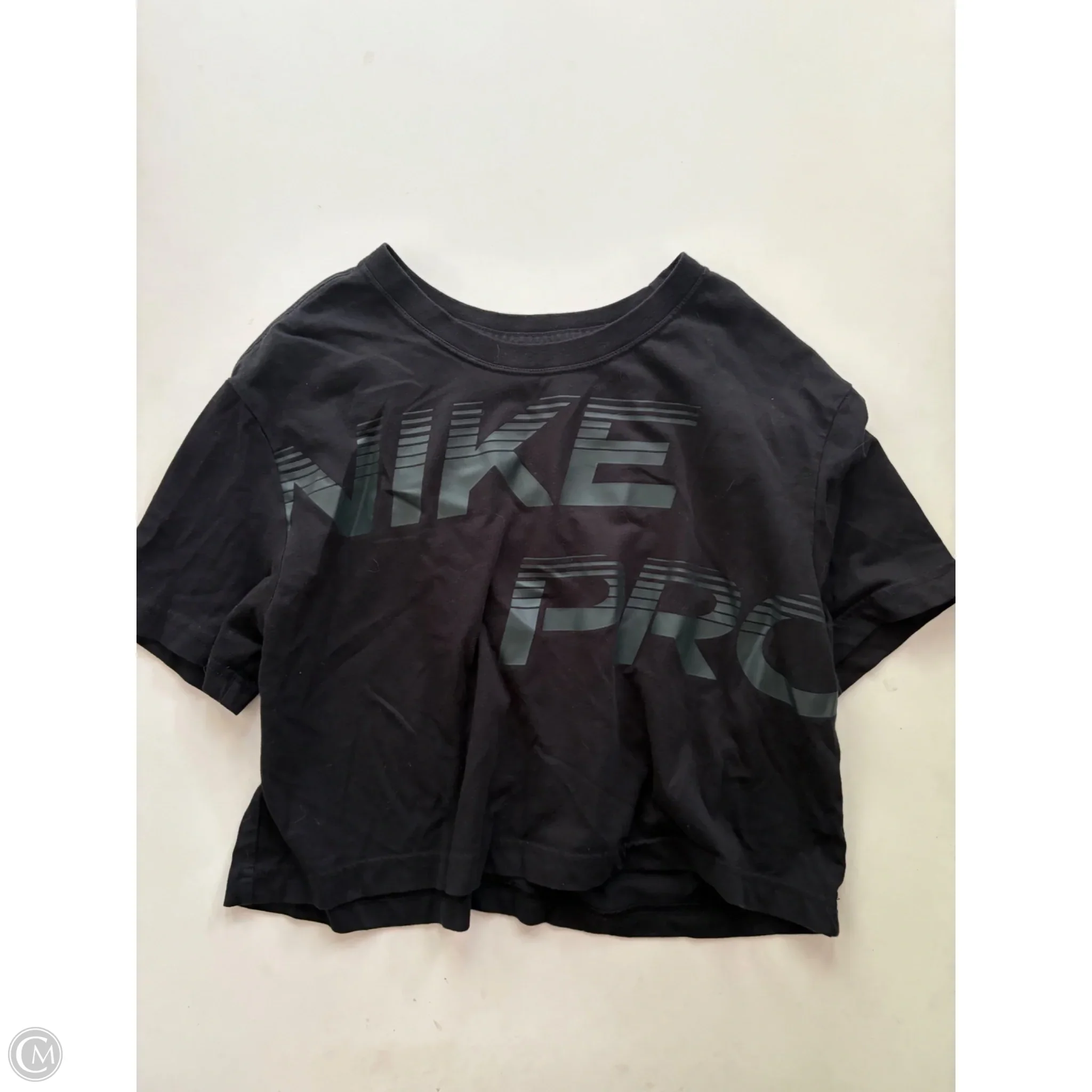 Athletic Top Short Sleeve By Nike In Black, Size: M - Image 1