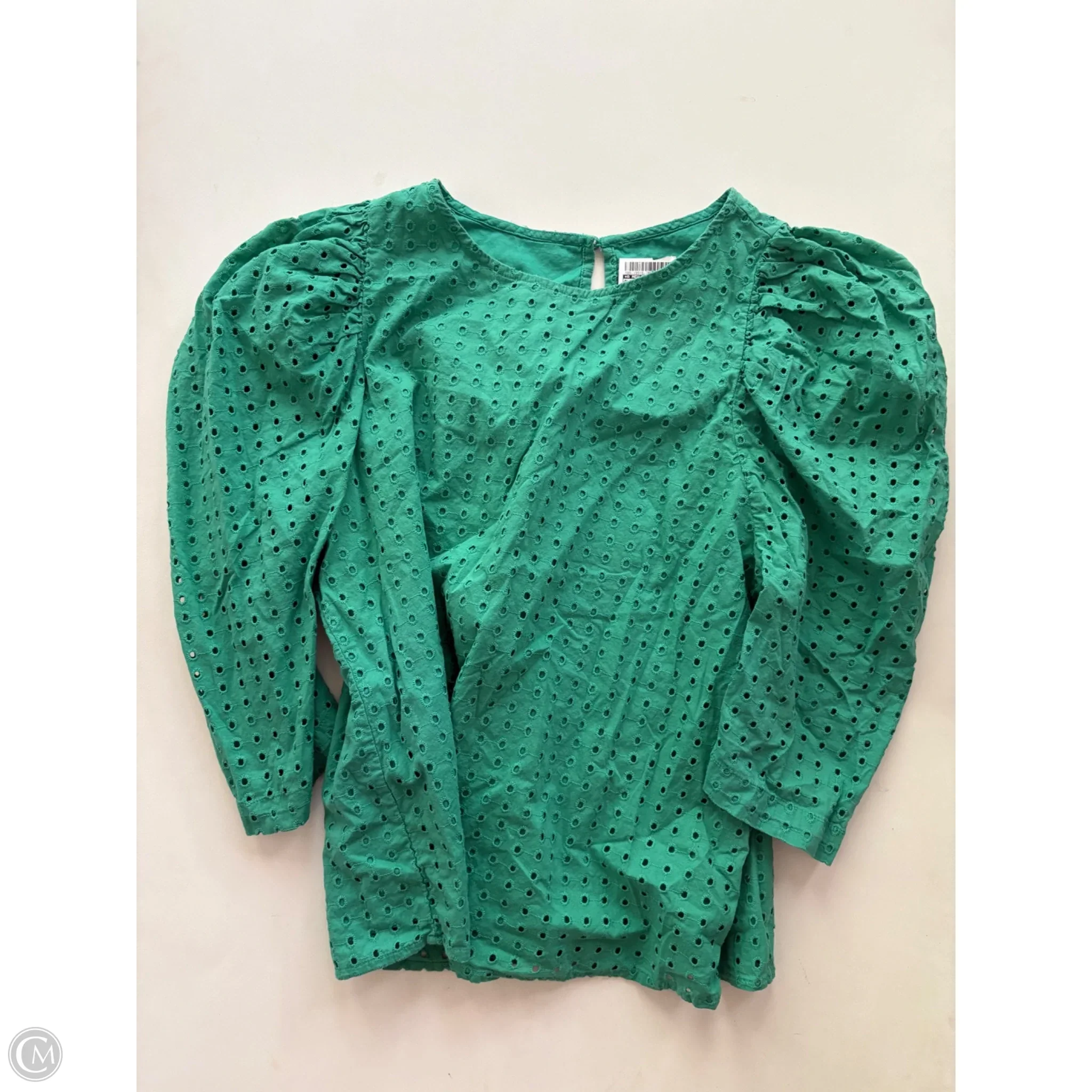 Blouse Long Sleeve By A New Day In Green, Size: M - Image 1