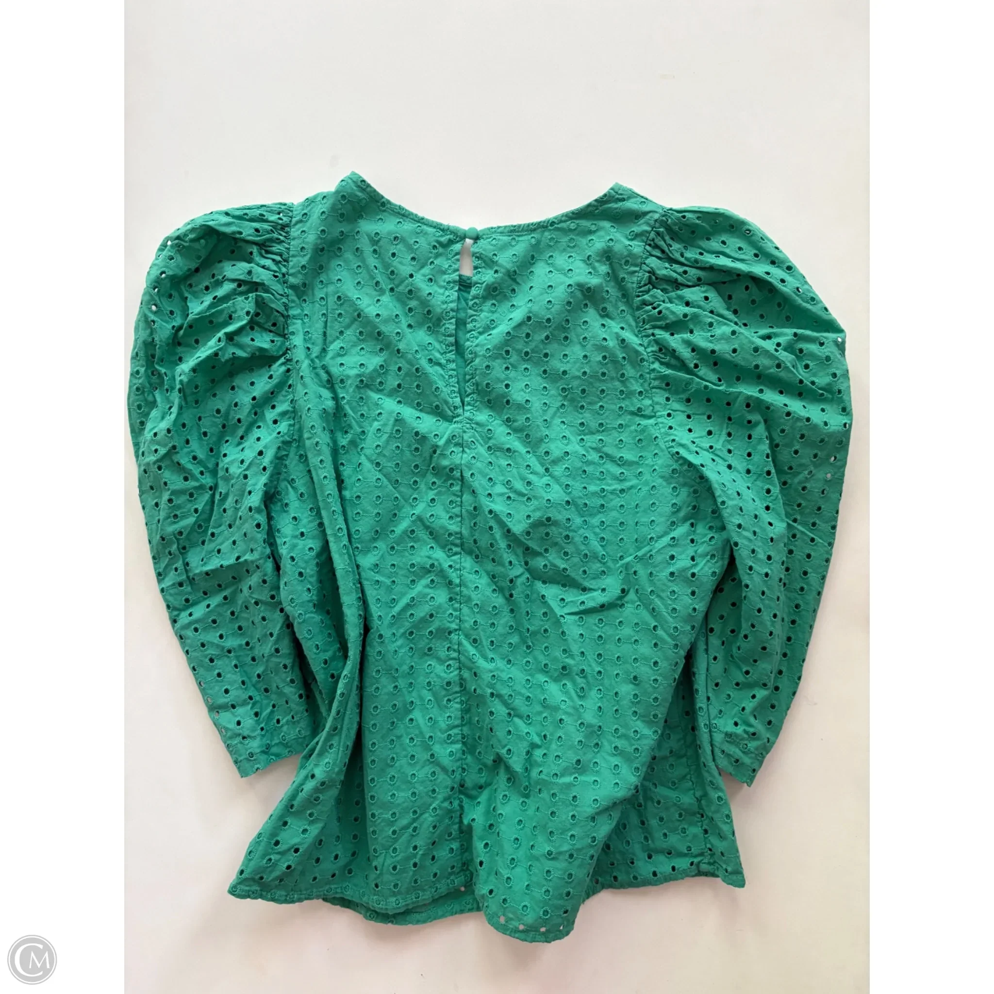 Blouse Long Sleeve By A New Day In Green, Size: M - Image 2