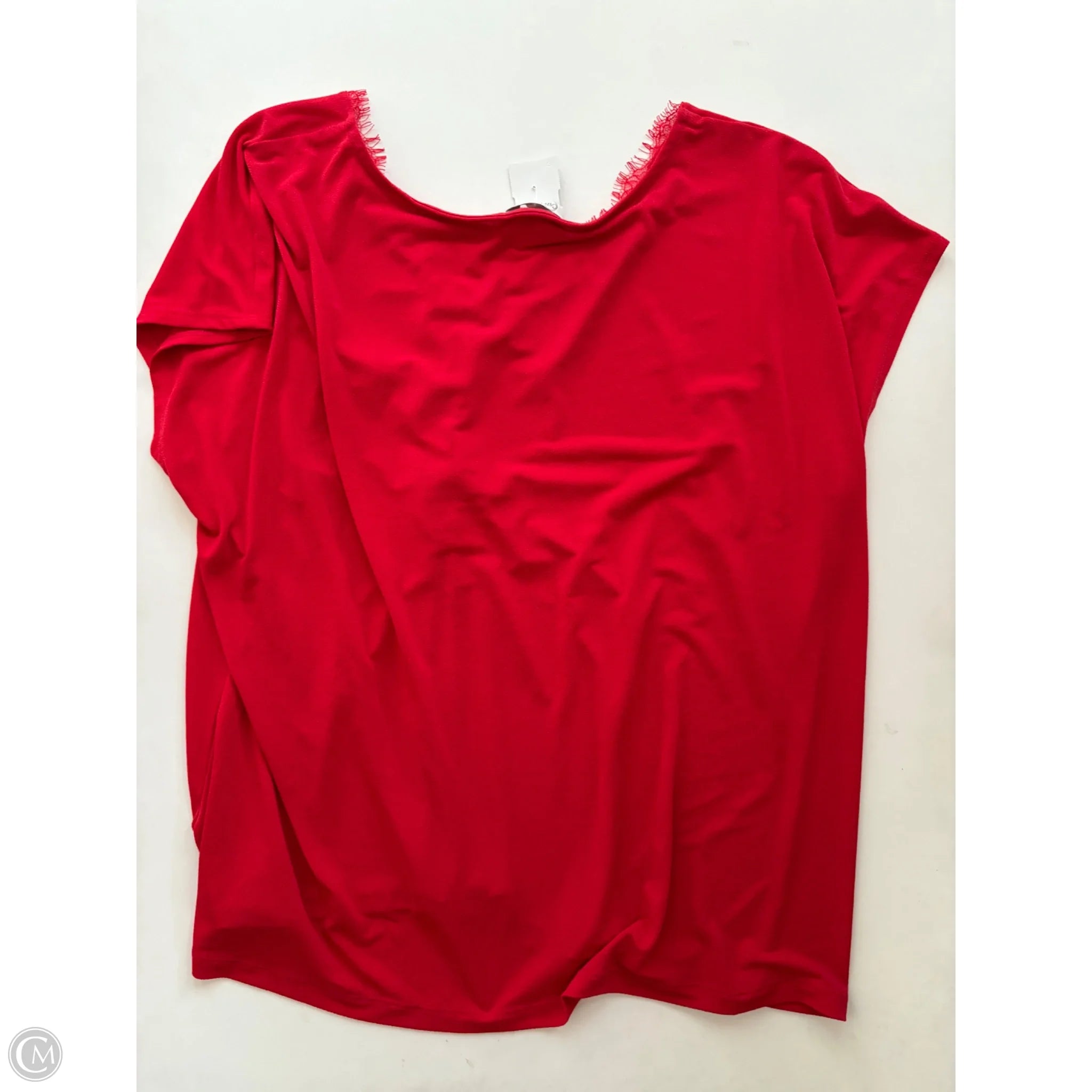 Blouse Short Sleeve By Cato In Red, Size: Xl - Image 2