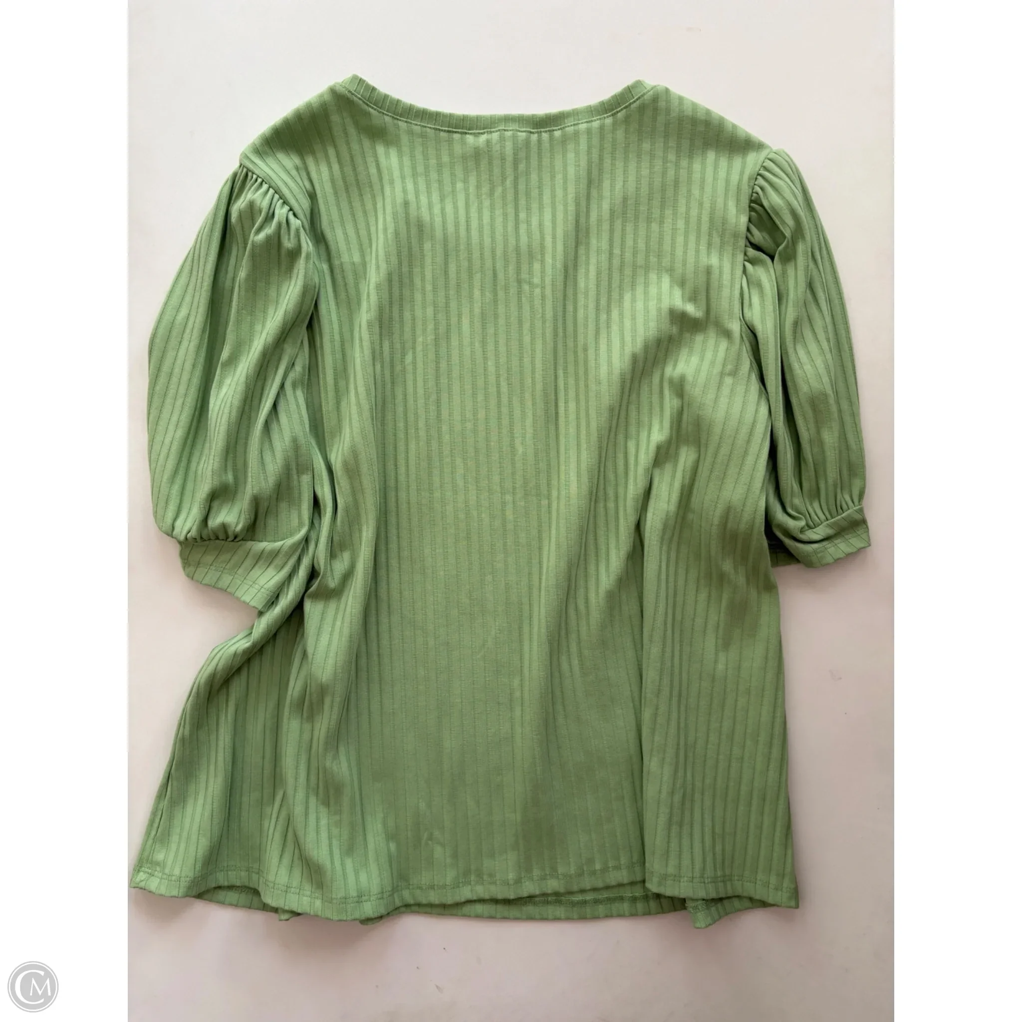 Blouse Short Sleeve By Cato In Green, Size: Xl - Image 2