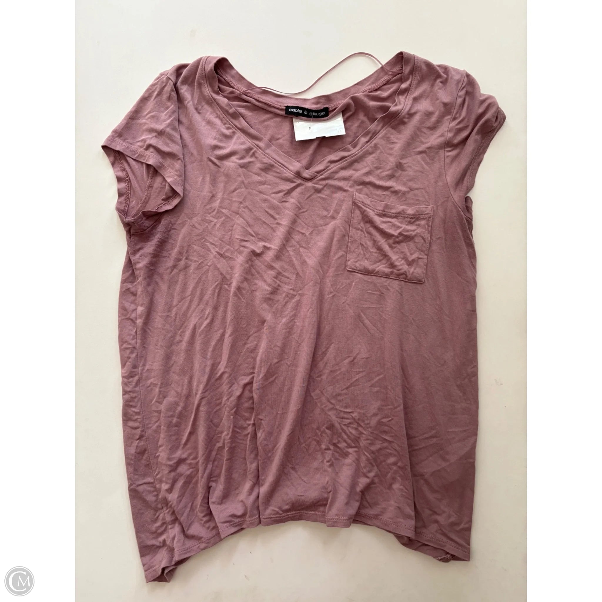 Top Short Sleeve By Cable And Gauge In Purple, Size: M - Image 1