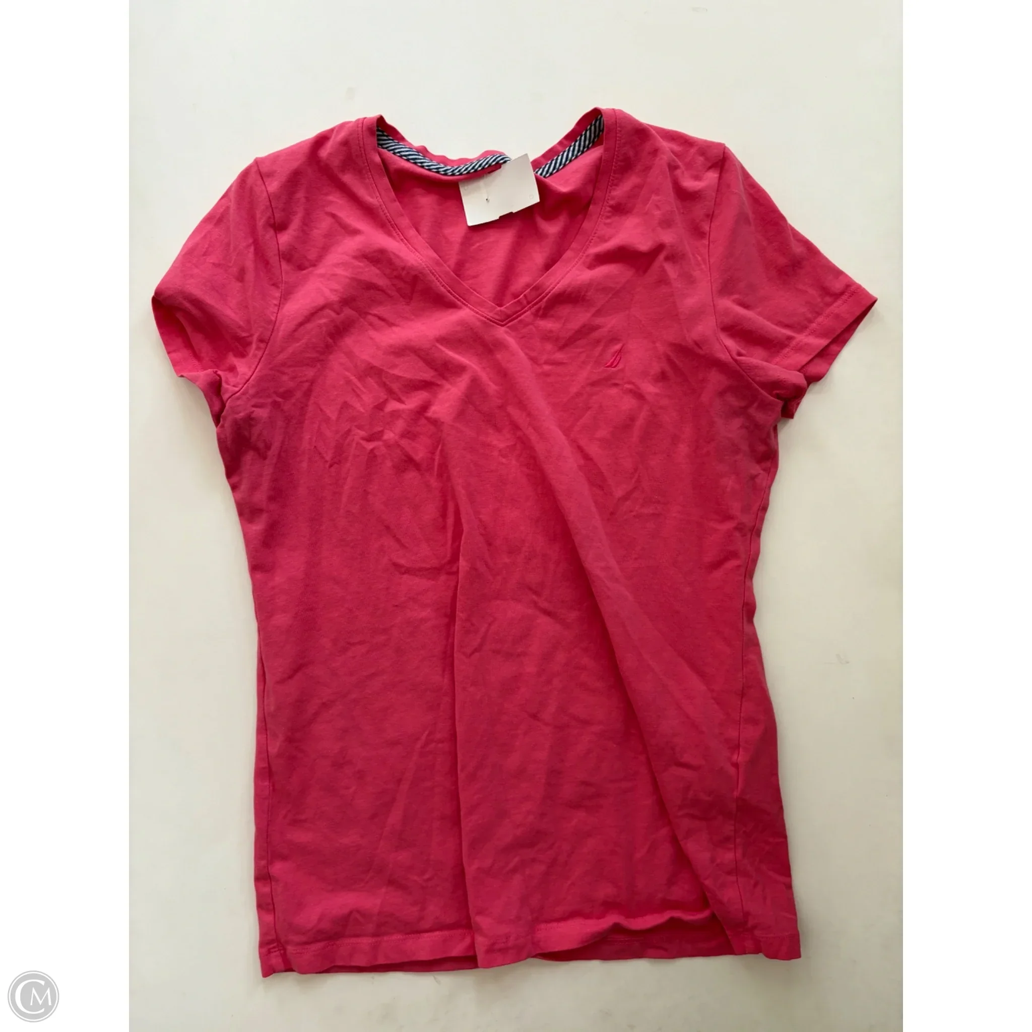 Blouse Short Sleeve By Nautica In Pink, Size: M - Image 1