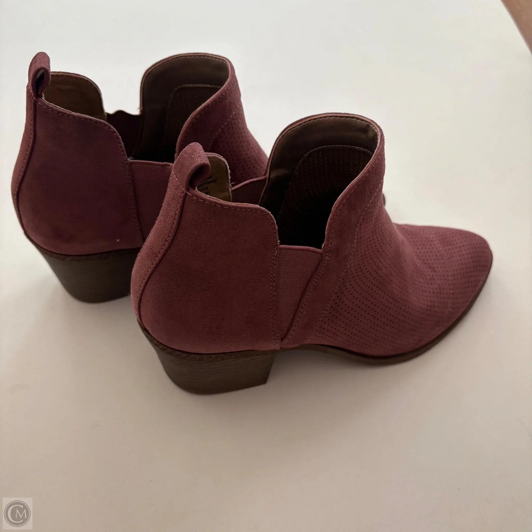 Boots Ankle Heels By Style And Co Collection Women In Maroon, Size: 8.5 - Image 2