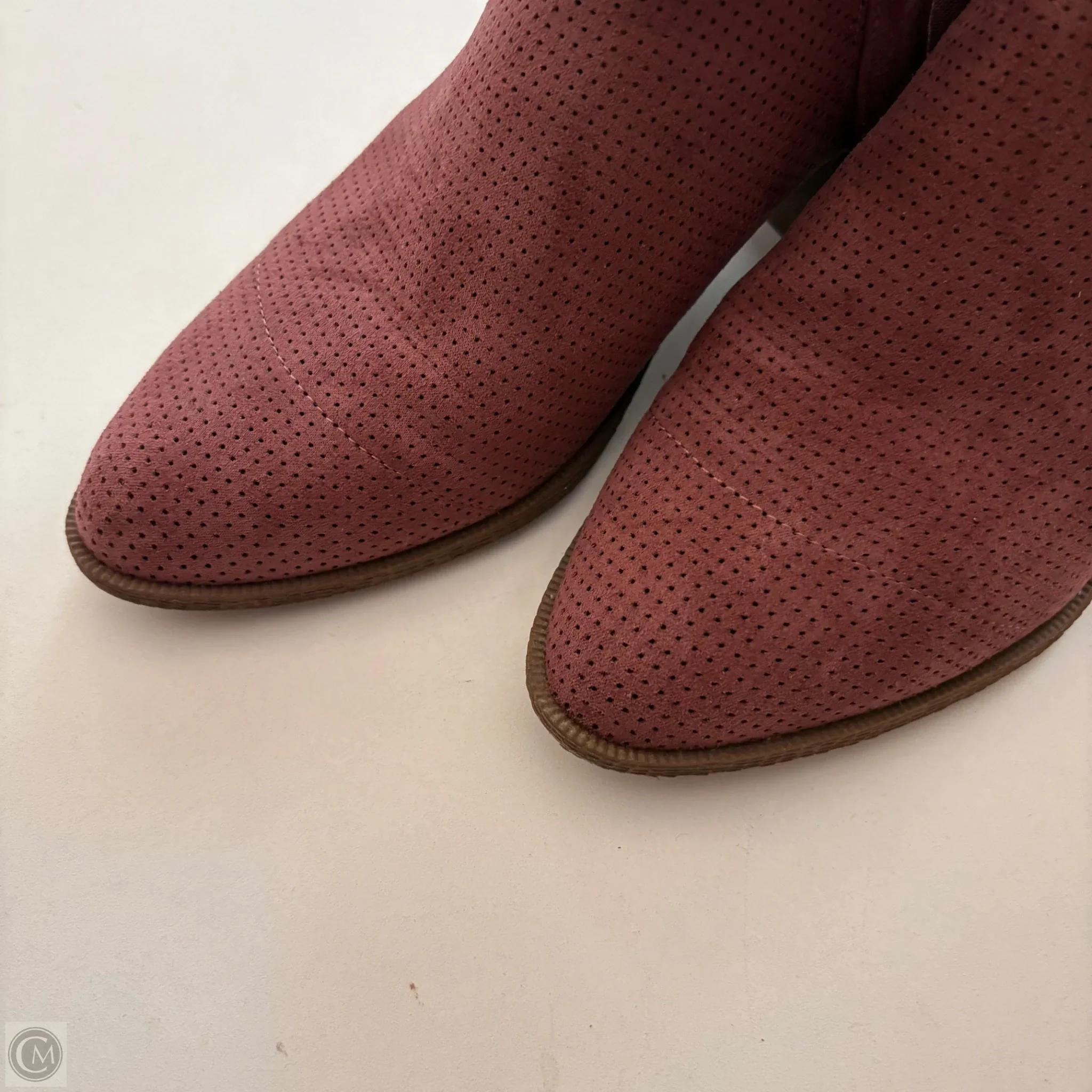 Boots Ankle Heels By Style And Co Collection Women In Maroon, Size: 8.5 - Image 3