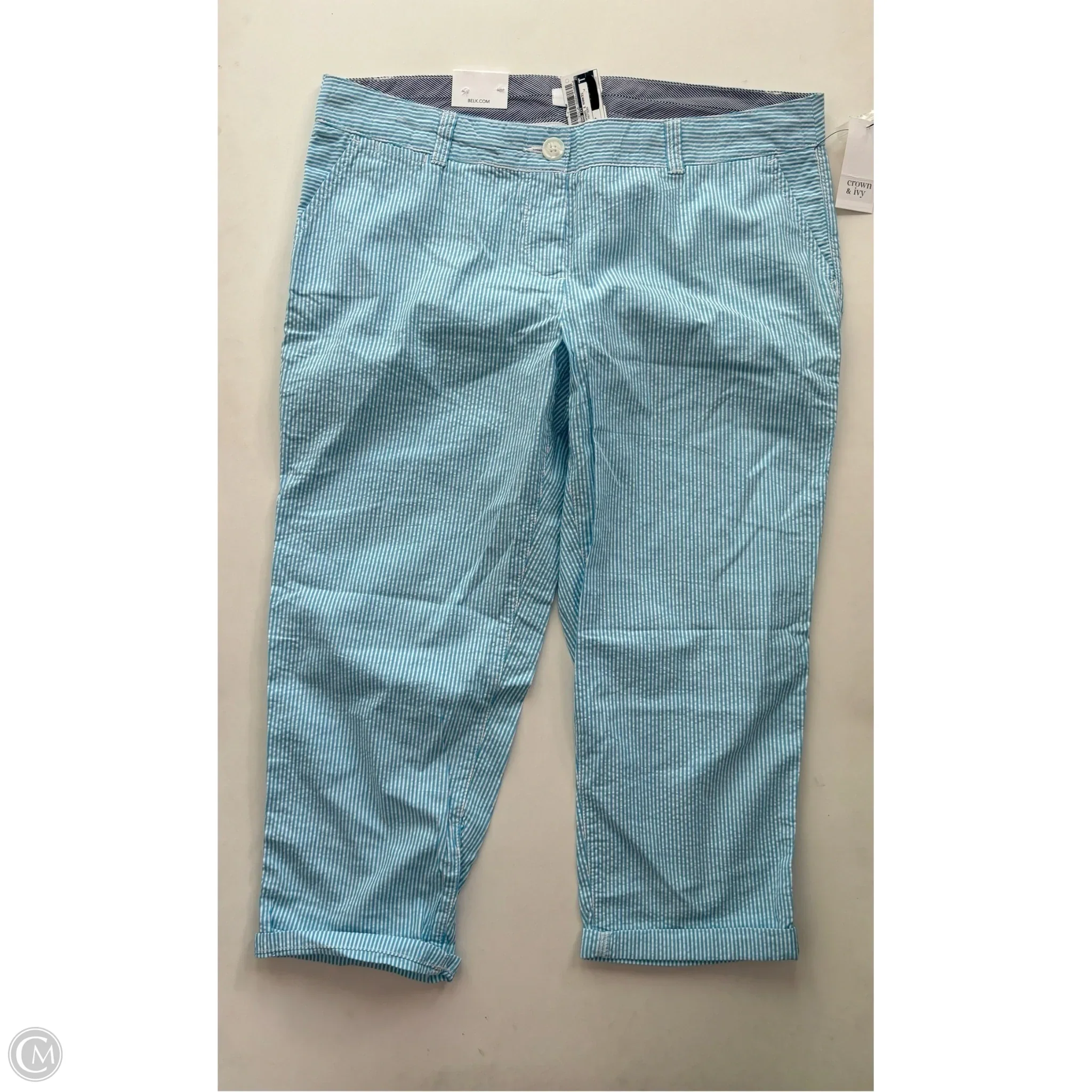 Pants Chinos & Khakis By Crown And Ivy In Striped Pattern, Size: 10p - Image 1