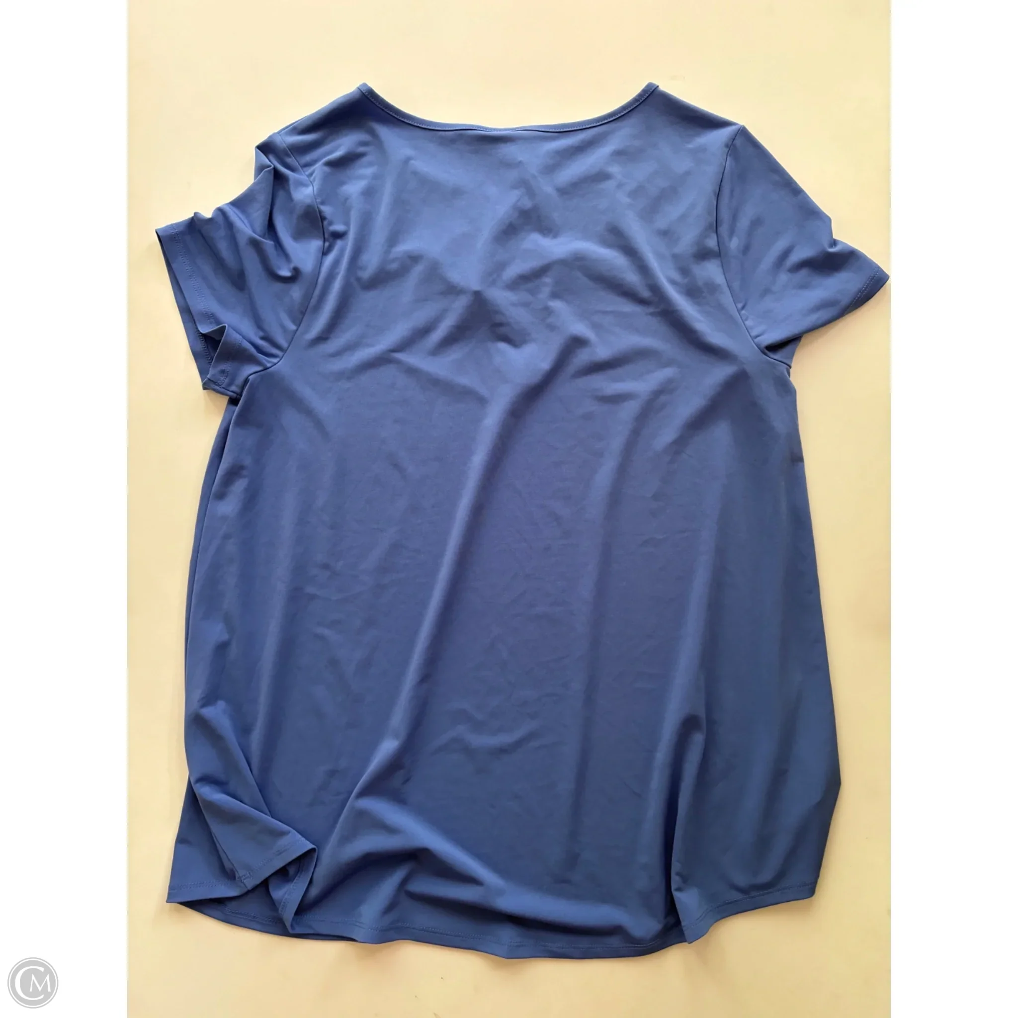 Blouse Short Sleeve By New Directions In Blue, Size: S - Image 2