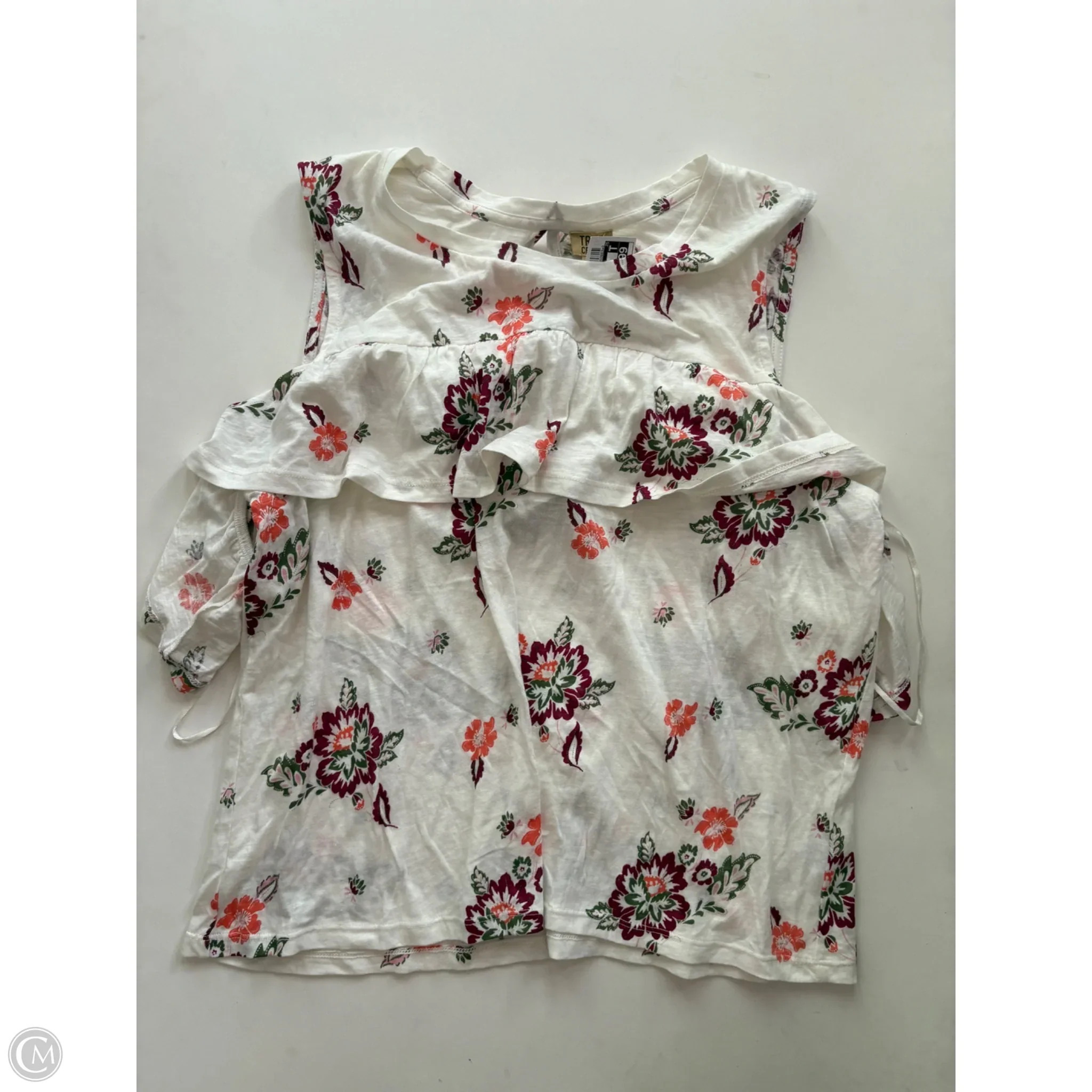 Blouse Sleeveless By True Craft In Floral Print, Size: Xl - Image 1