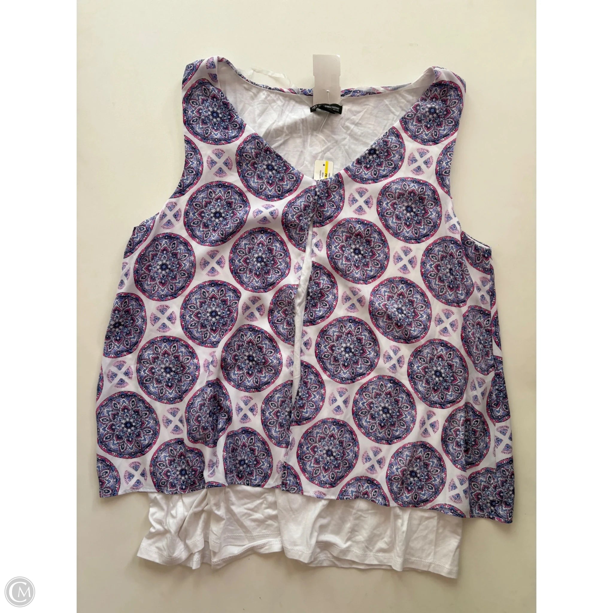Blouse Sleeveless By New Directions In Multi-colored, Size: Mp - Image 1