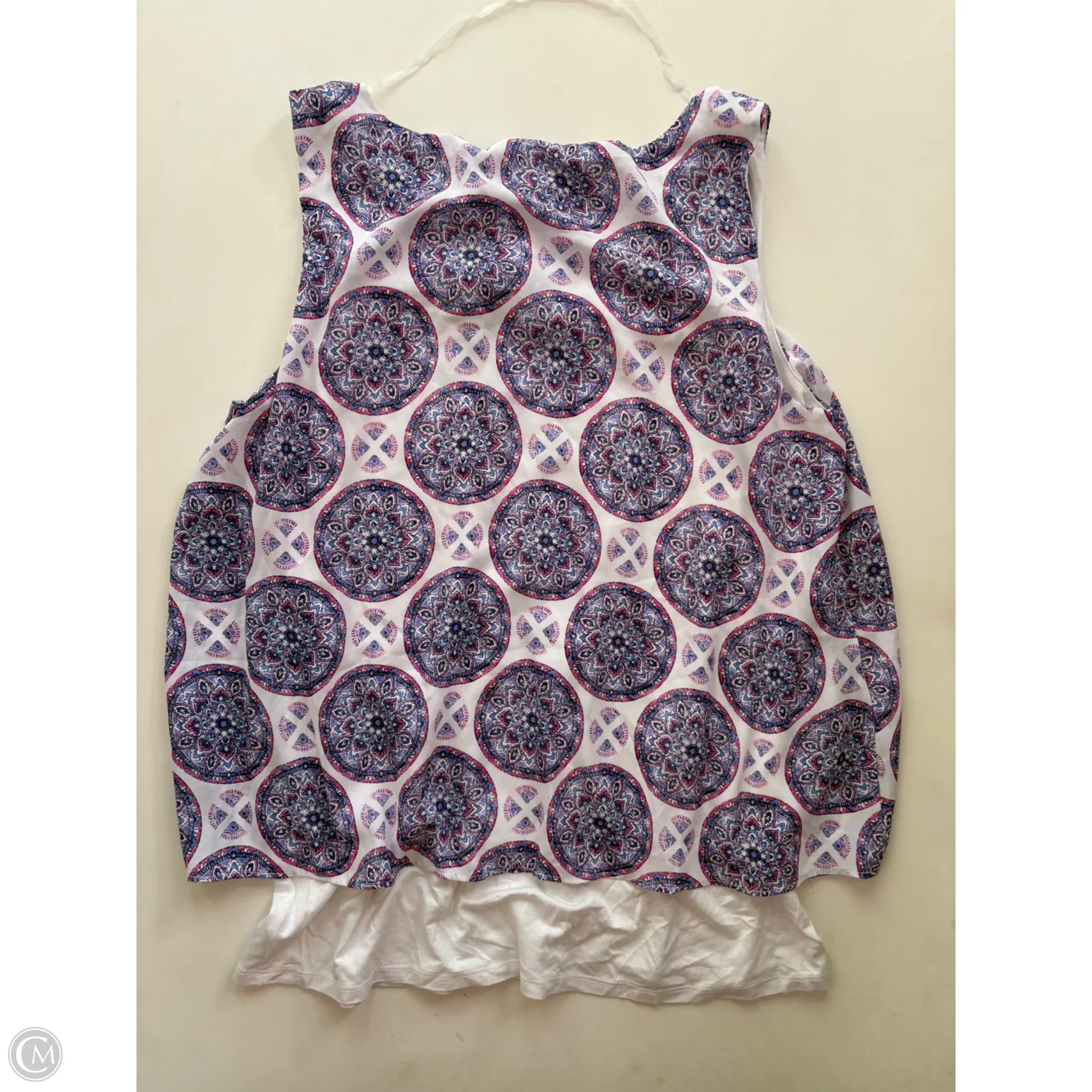 Blouse Sleeveless By New Directions In Multi-colored, Size: Mp - Image 2