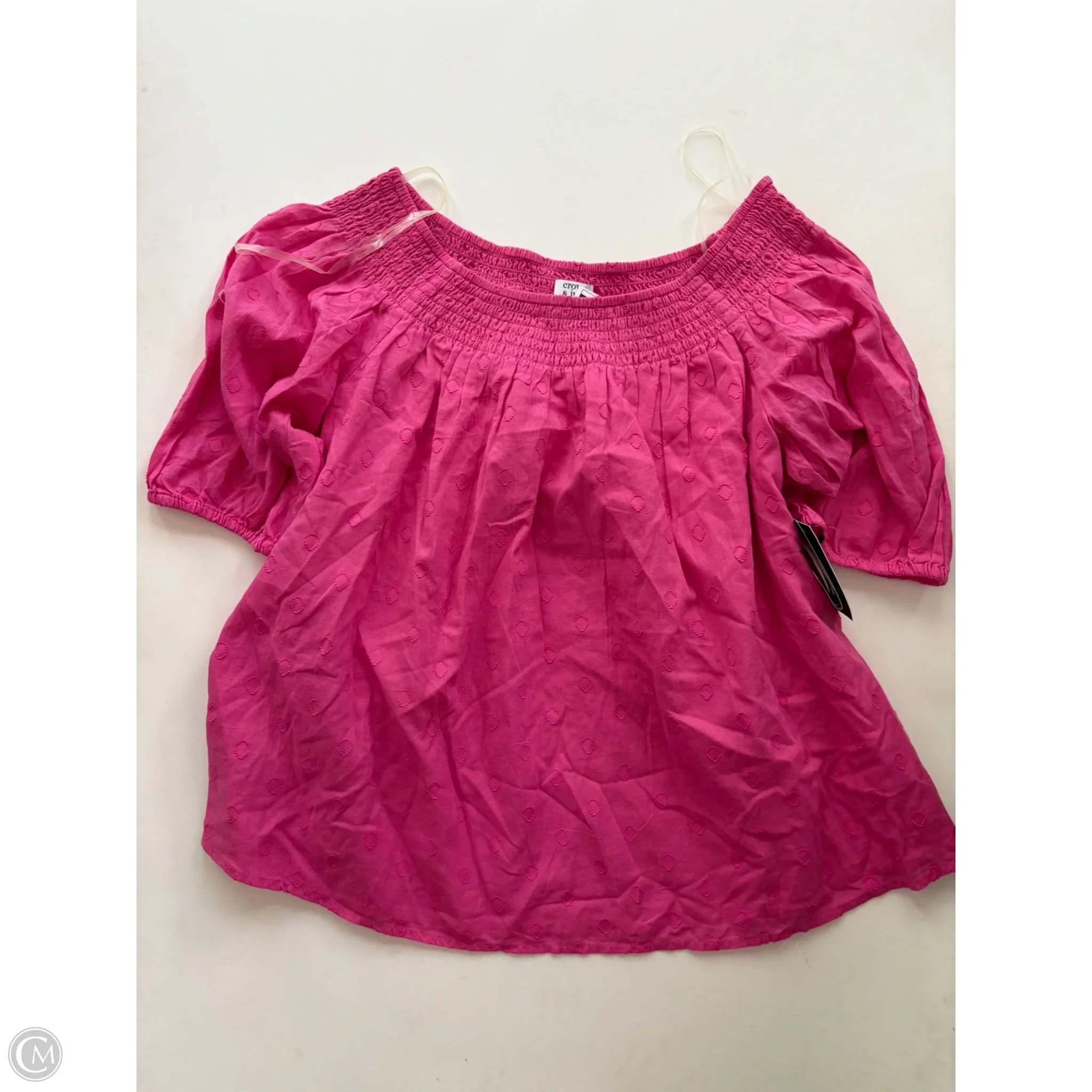 Blouse Short Sleeve By Crown And Ivy In Pink, Size: Mp - Image 1