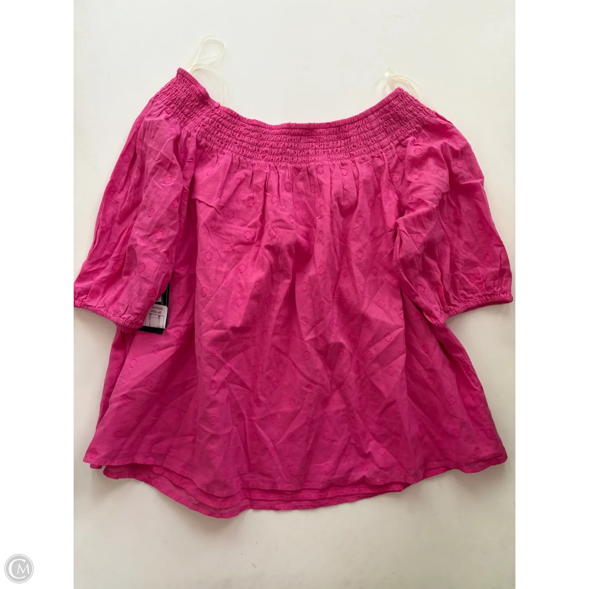 Blouse Short Sleeve By Crown And Ivy In Pink, Size: Mp - Image 2
