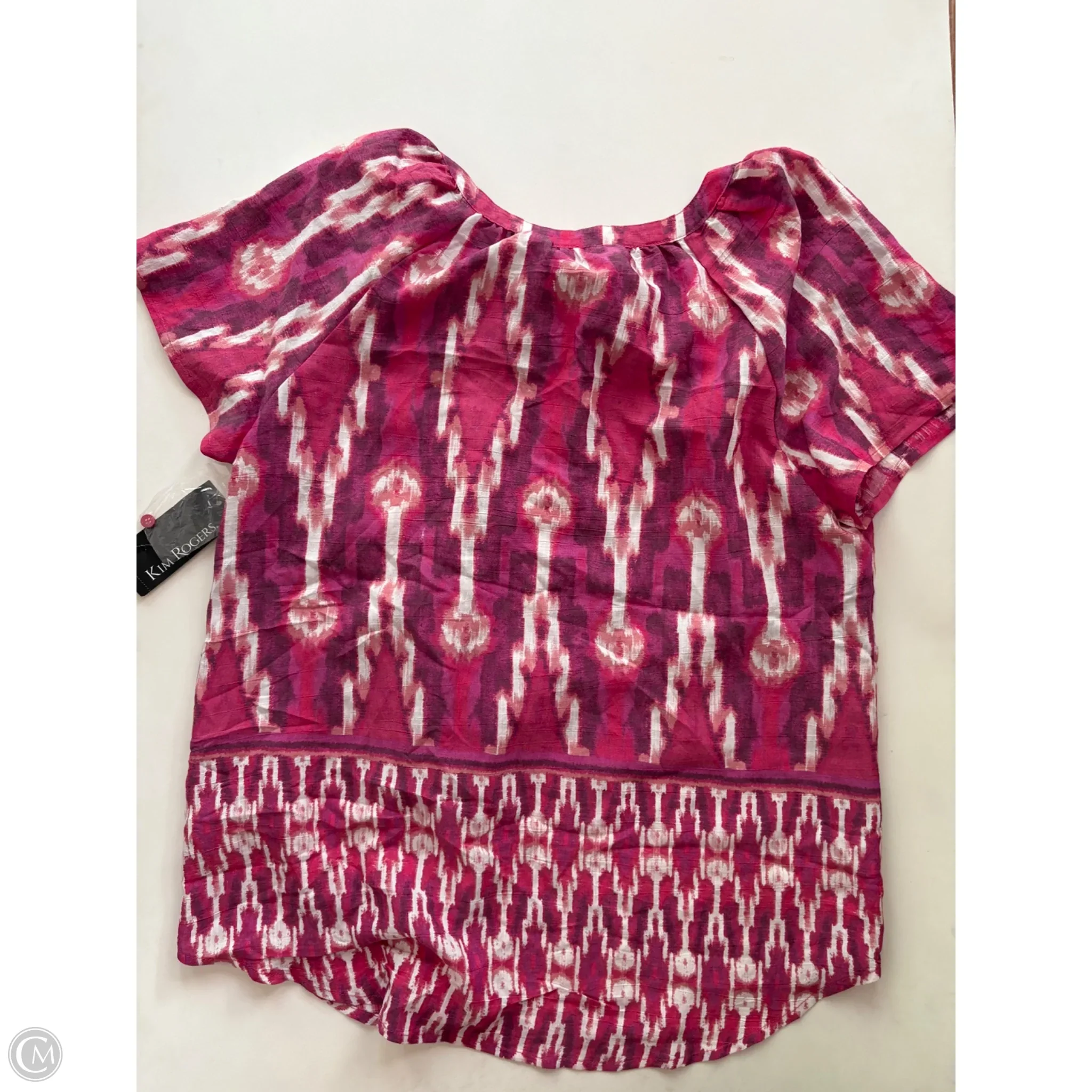 Blouse Short Sleeve By Kim Rogers In Multi-colored, Size: M - Image 2