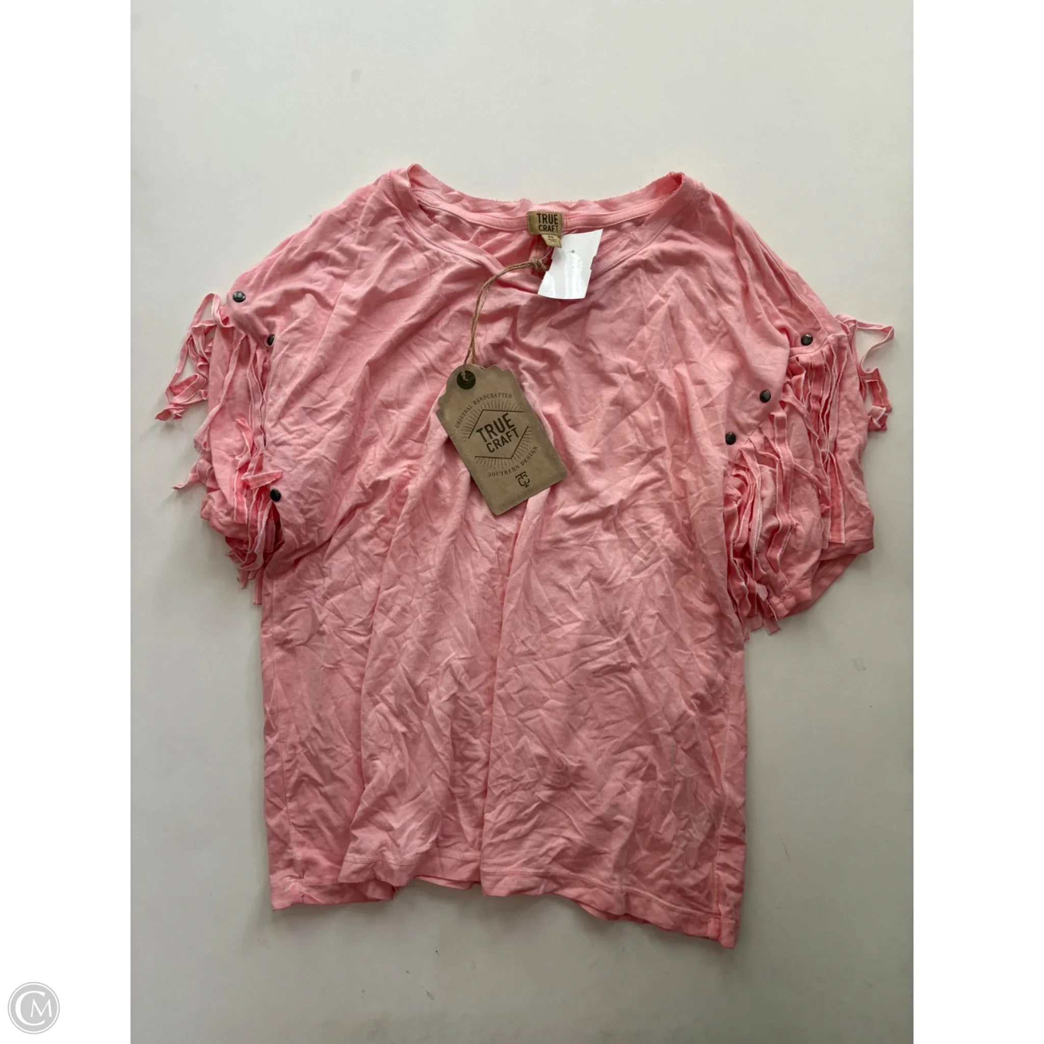 Blouse Short Sleeve By True Craft In Pink, Size: Xs - Image 1