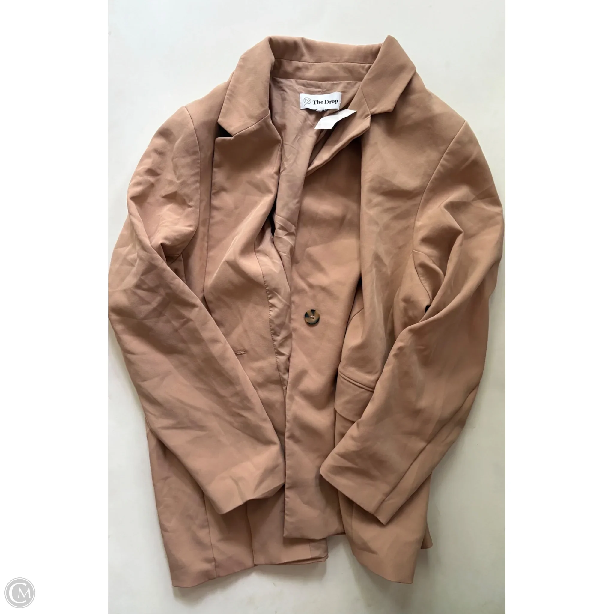 Blazer By the drop In Tan, Size: 1x - Image 1