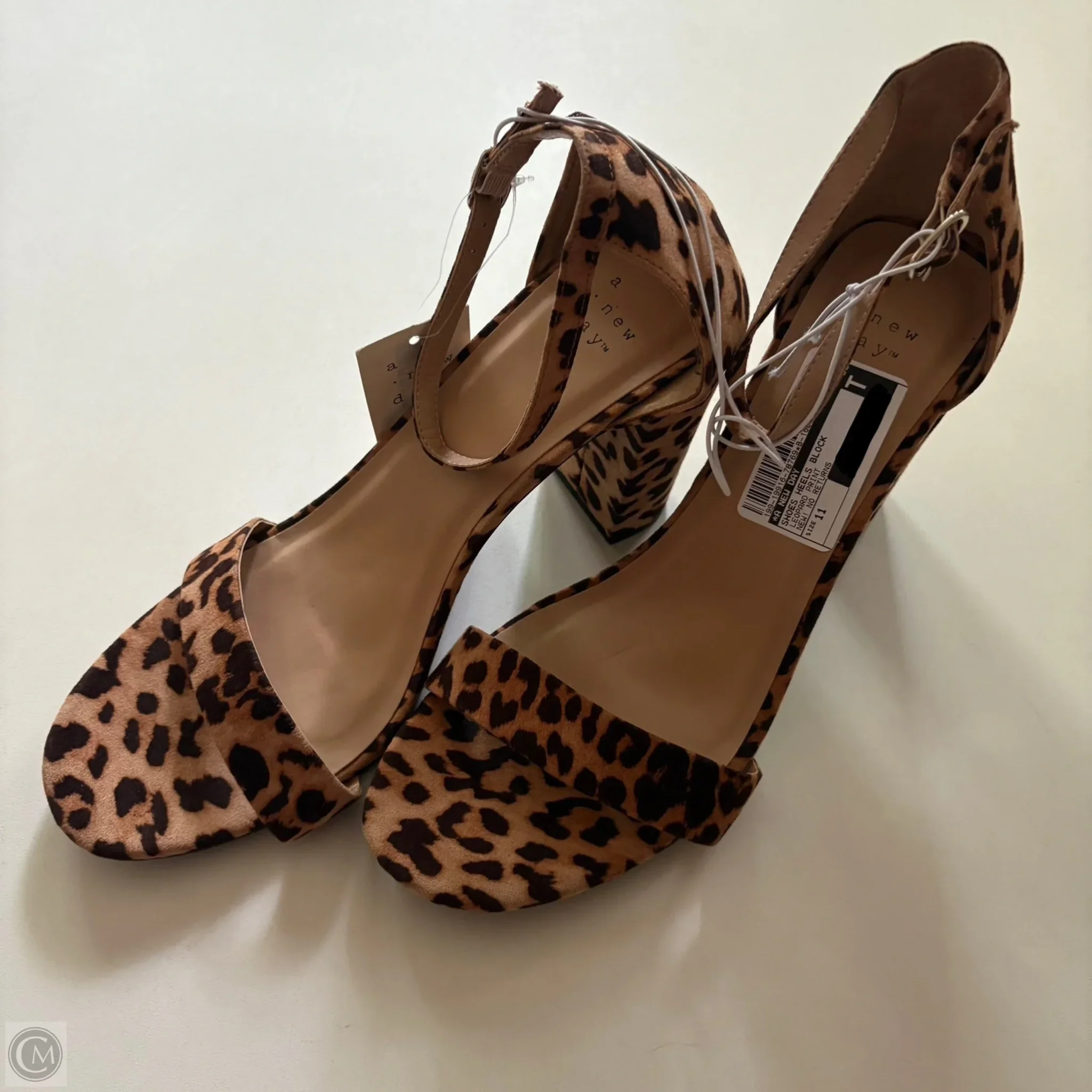 Shoes Heels Block By A New Day In Leopard Print, Size: 11 - Image 1