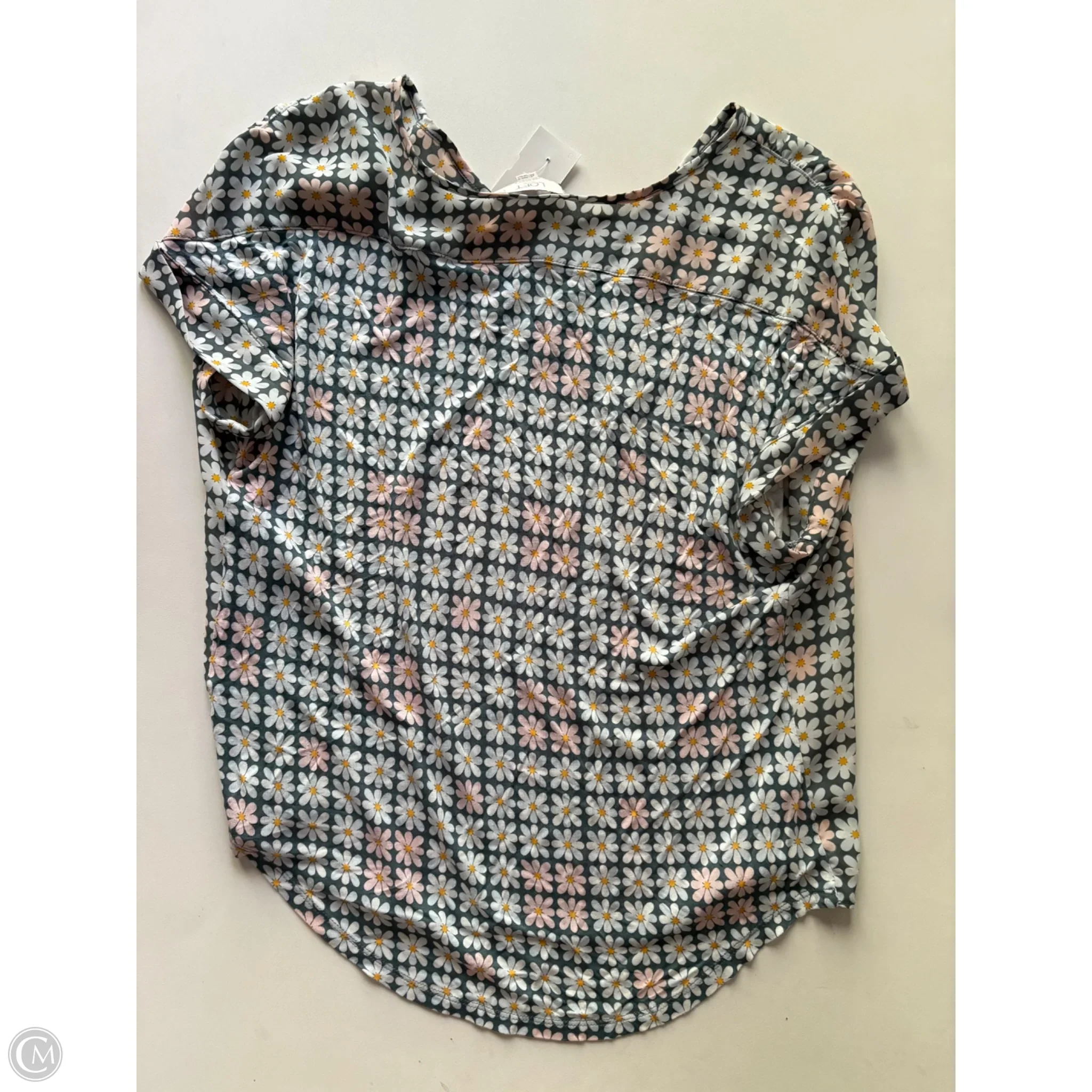 Blouse Short Sleeve By Loft In Floral Print, Size: Xs - Image 2