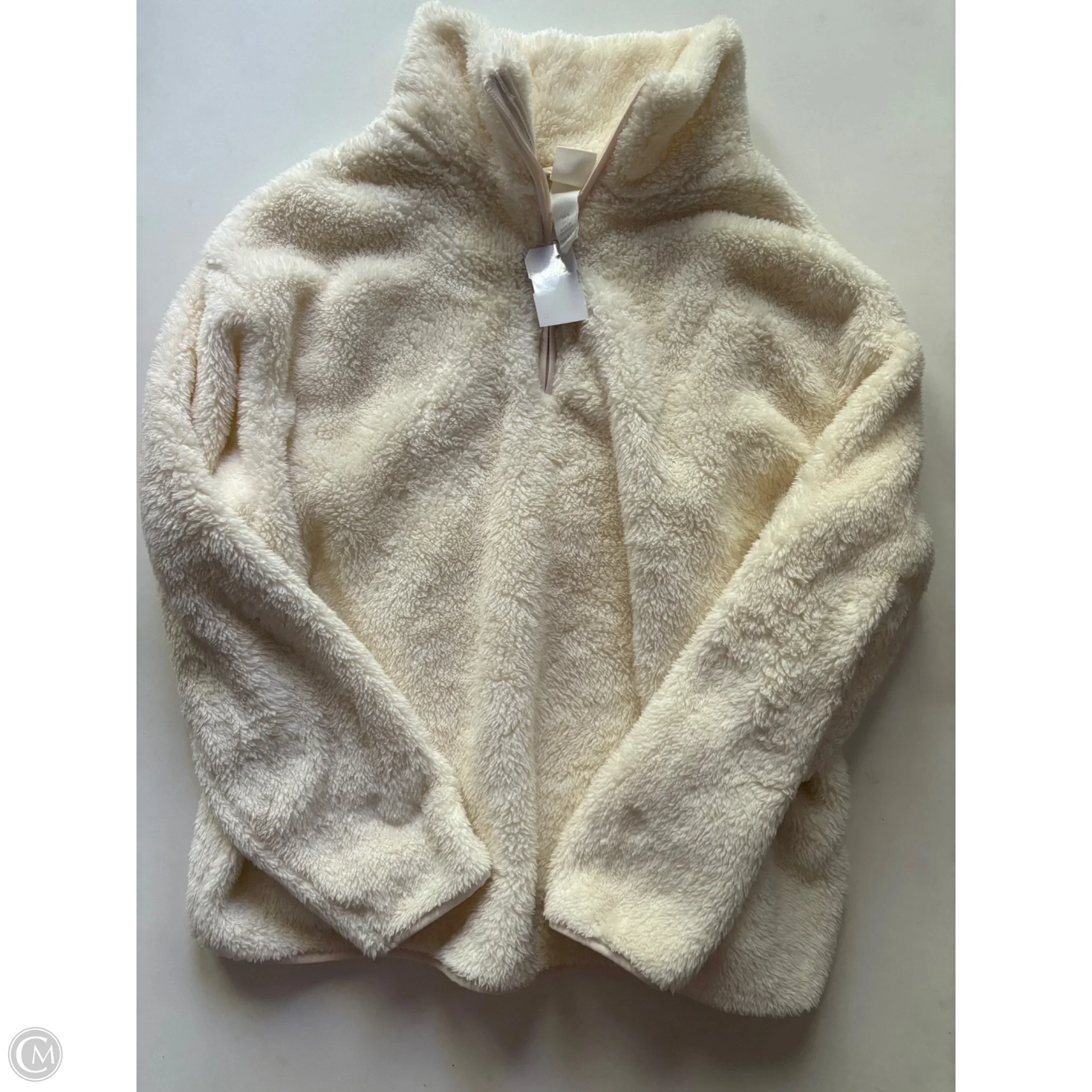 Jacket Faux Fur & Sherpa By H&m In Cream, Size: S - Image 1
