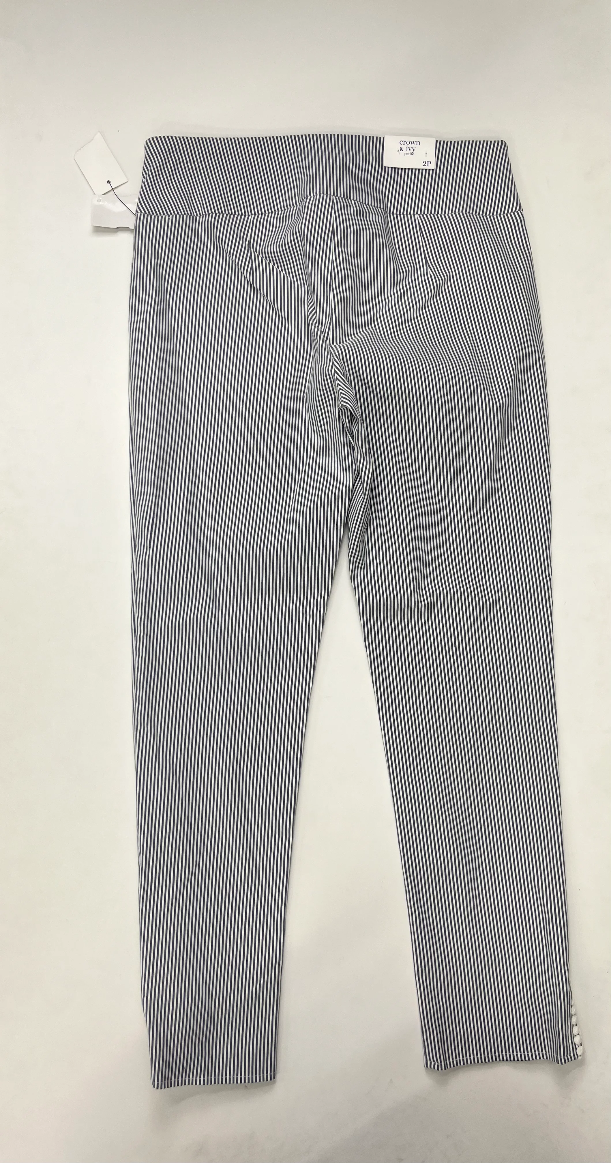 Pinstripe Pants Ankle Crown And Ivy, Size 2 - Image 2