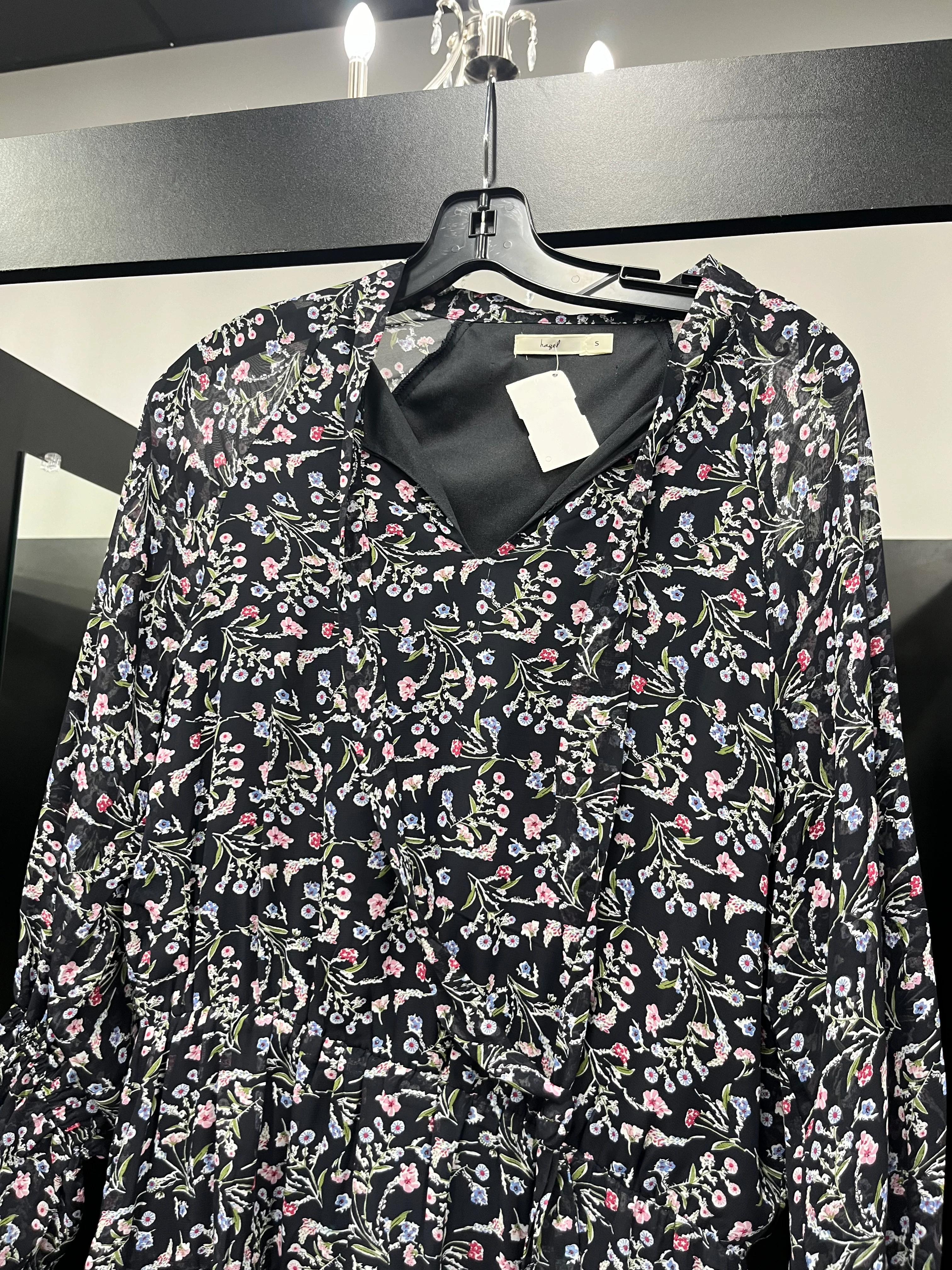 Floral Dress Casual Midi Hagel, Size S - Image 3