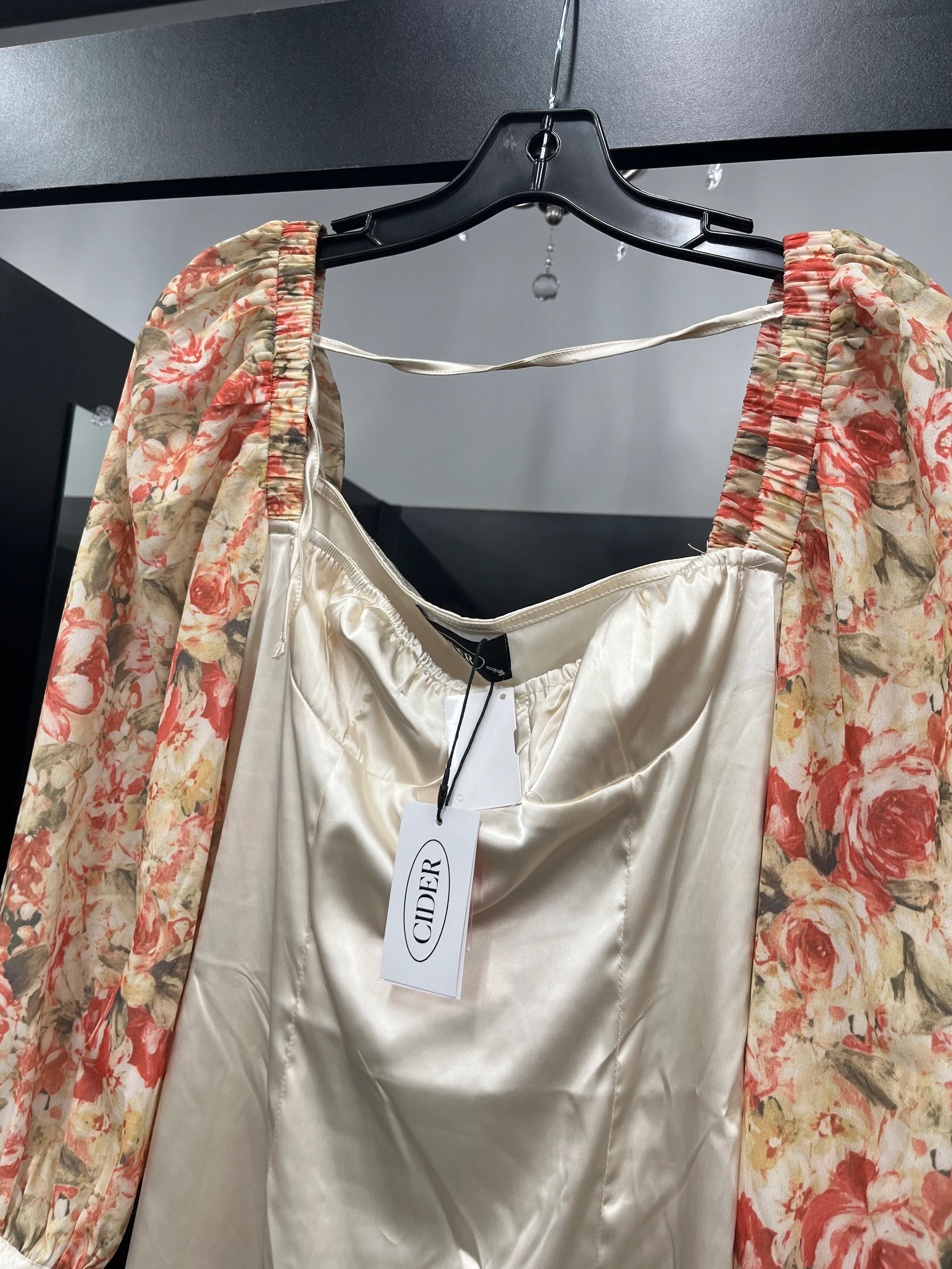 Floral Dress Party Short Cider, Size S - Image 3