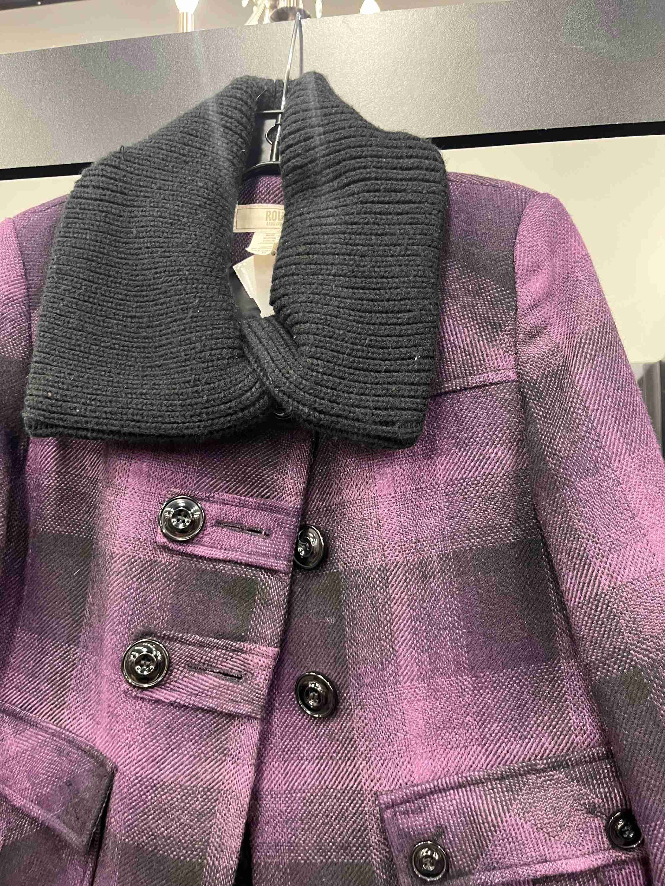 Purple Jacket Faux Fur & Sherpa Route 66, Size S - Image 3