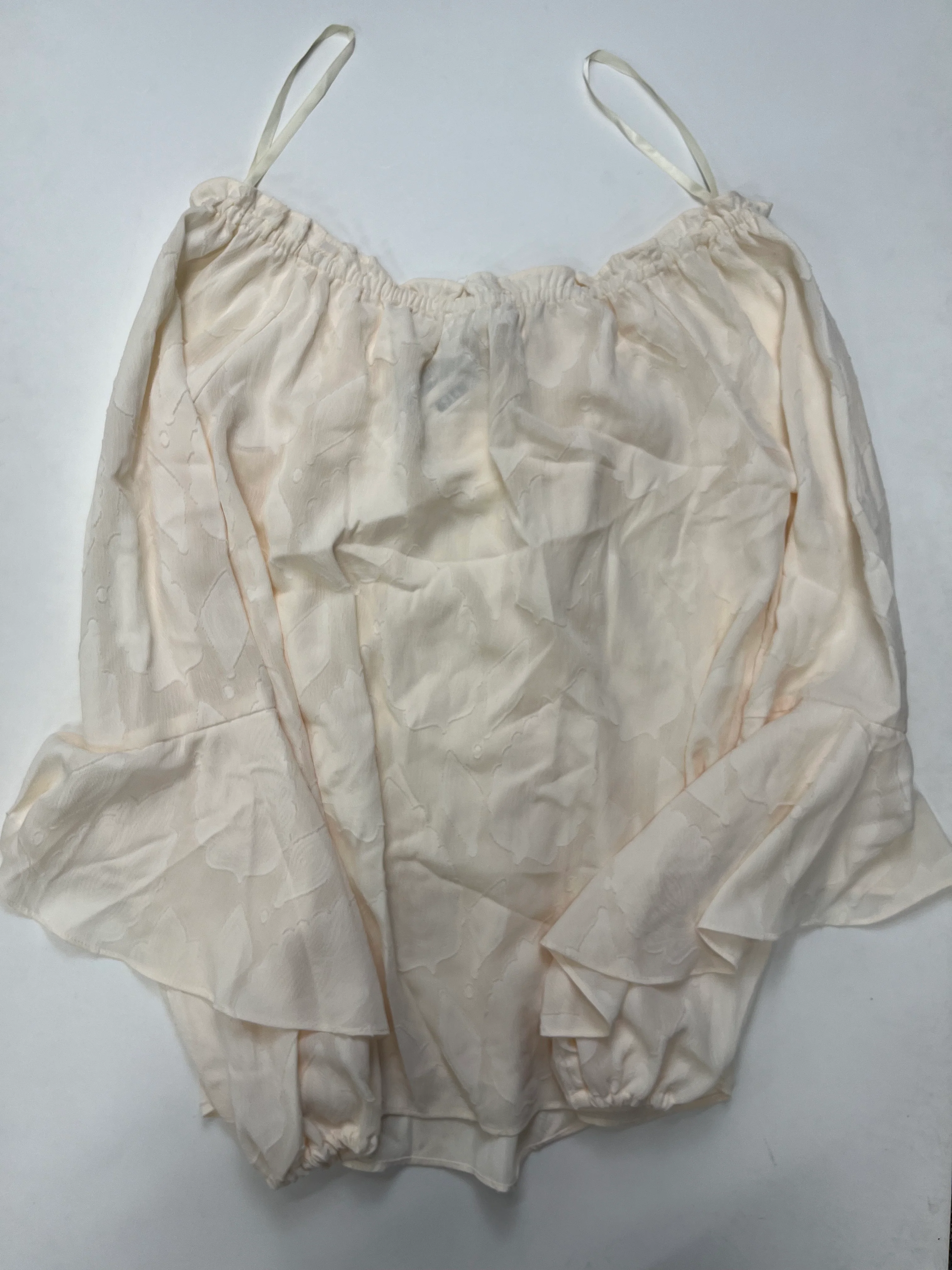 Cream Top Long Sleeve Michael Kors O, Size Xs - Image 2