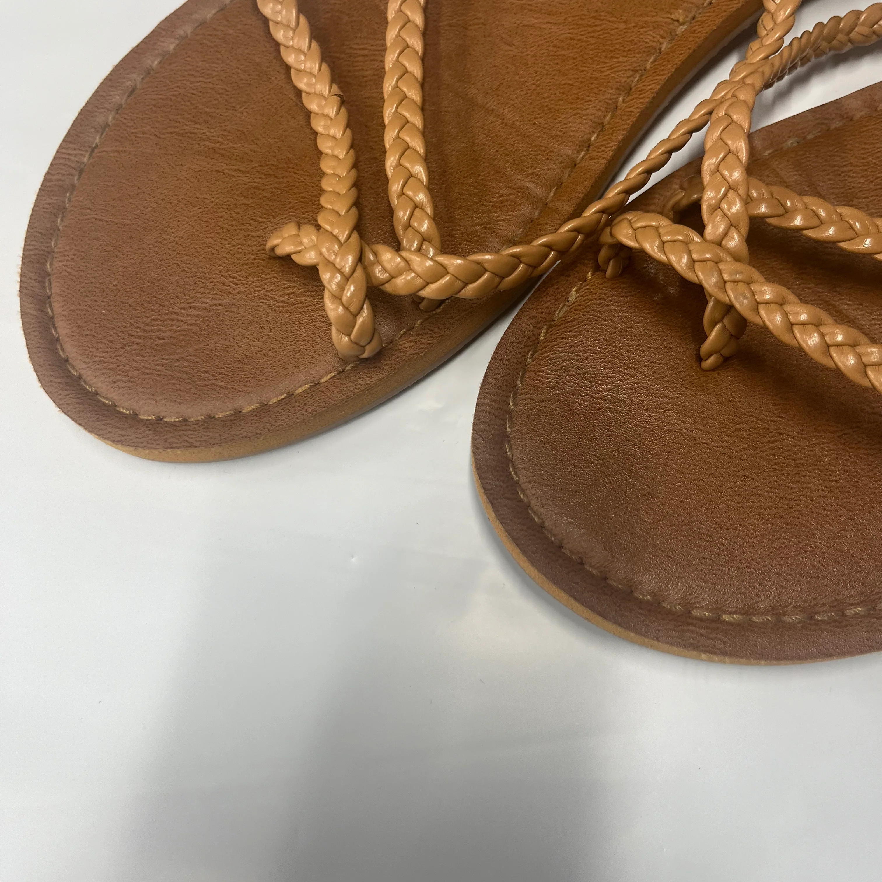 Brown Sandals Flats Universal Thread, Size 11 - Image 3