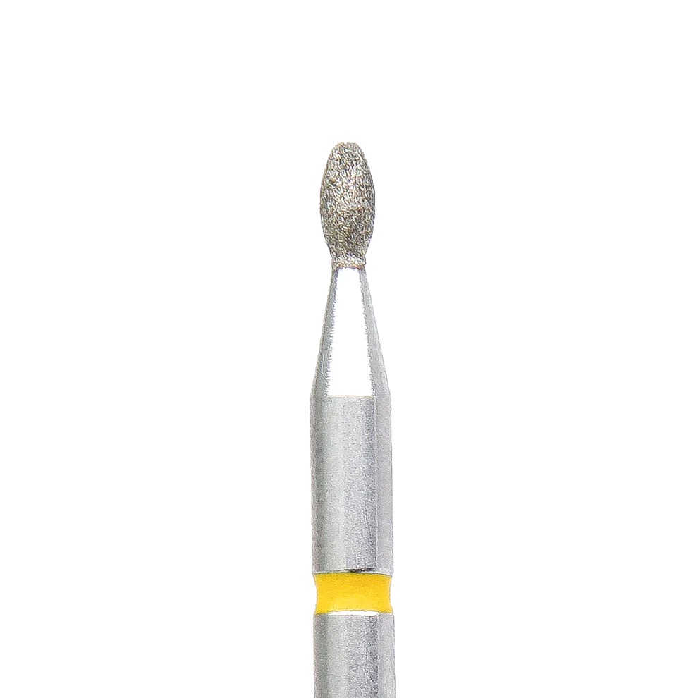 KMIZ - Diamond Nail Drill Bit Yellow Pointed bud 1.6-3.4VF (#130) - Image 1