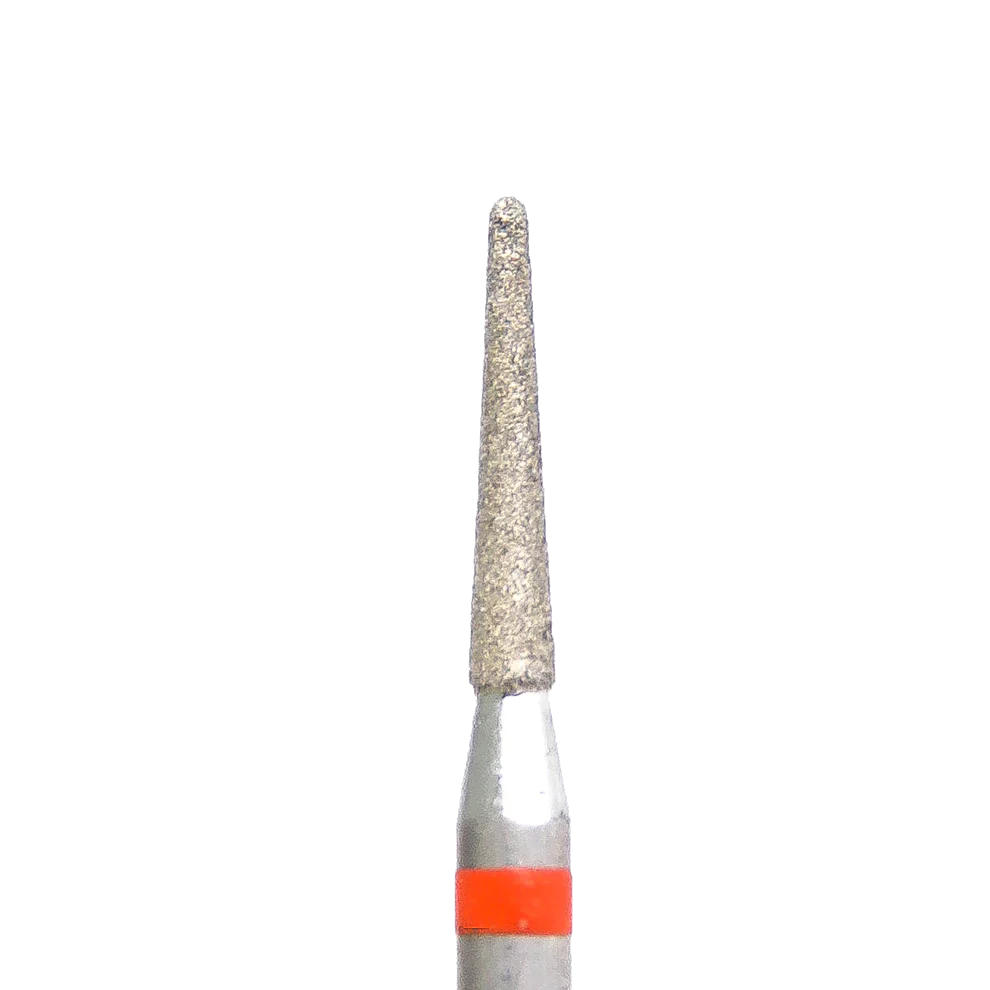 KMIZ - Diamond Nail Drill Bit Red Rounded Cone 1.8-10F (#131) - Image 1