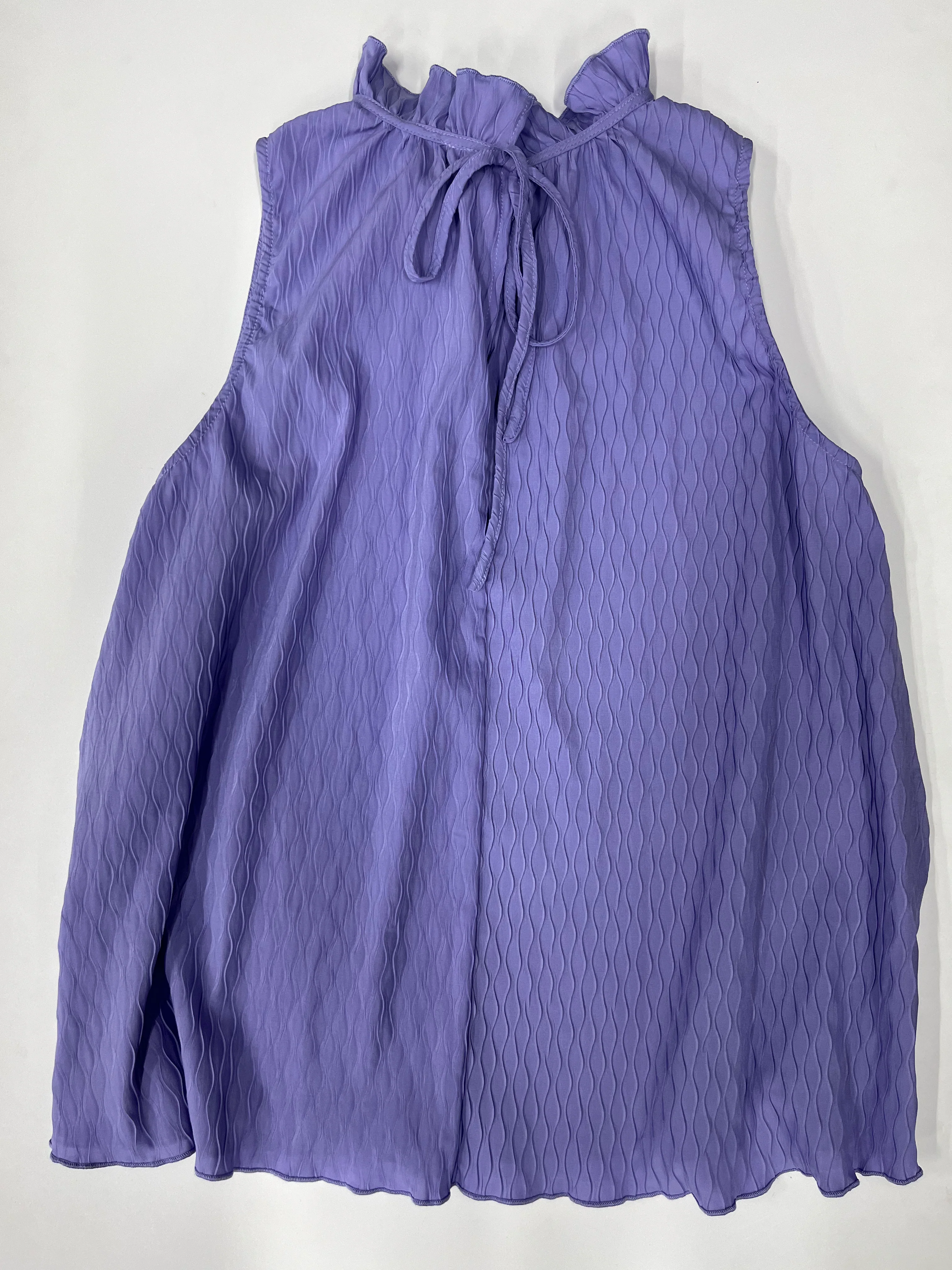 Glam Sleeveless Loose Blouse Purple Size L - Image 2