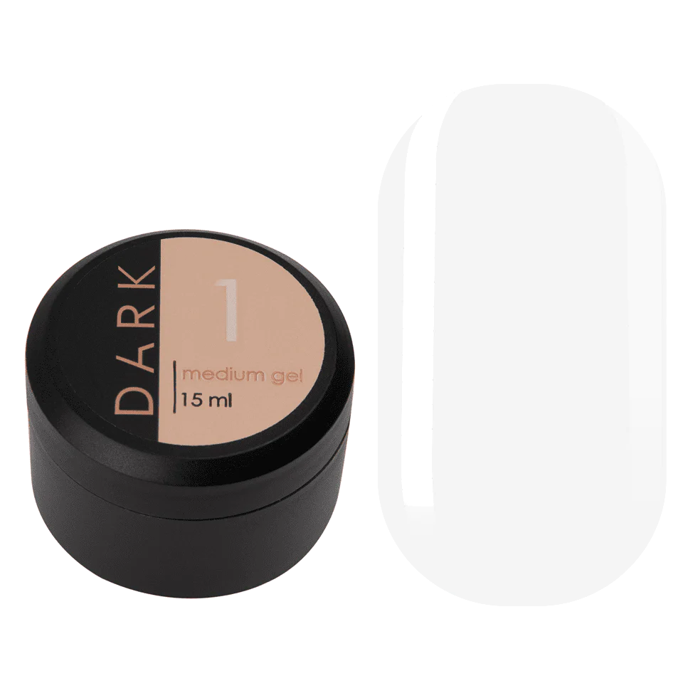 DARK Medium Gel #01 (Clear), 15ml and 30ml - Image 2