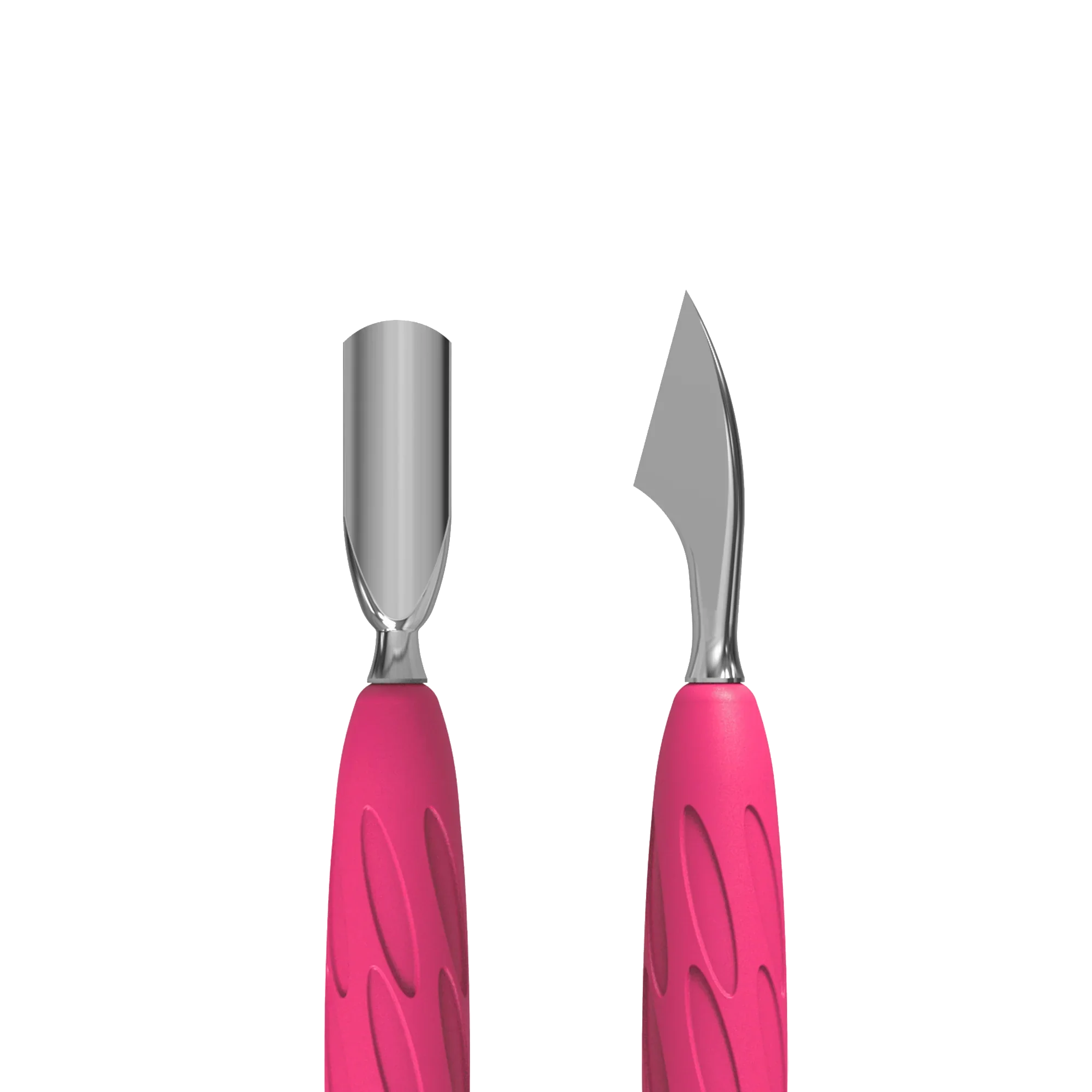 Manicure Pusher With Silicone Handle "Gummy" UNIQ 10 TYPE 3 (Narrow Rounded Pusher + Hatchet) -PQ-10/3- STALEKS - Image 2