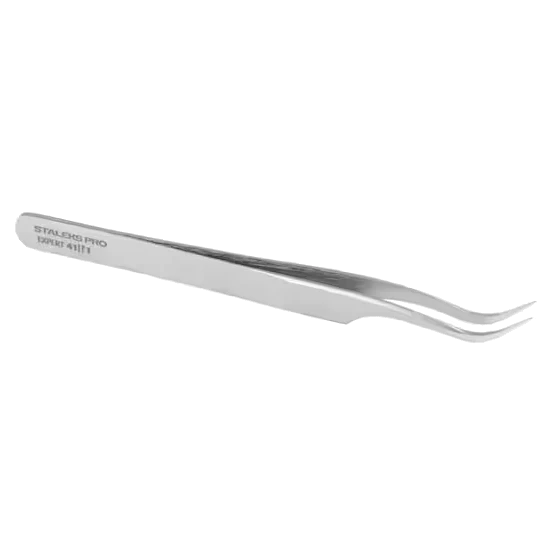 STALEKS PRO EXPERT 41/1 PROFESSIONAL EYELASH TWEEZERS CURVED TE-41/1 - STALEKS™ - Image 2