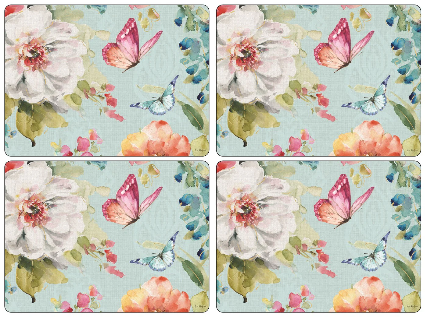 Cork Placemats Set, Colorful Breeze