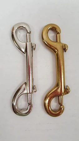 Double-Ended Snap, 4 1/2″ Long- in Brass Plated  or Chrome/Nickel