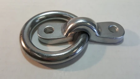 Tie Ring, Aluminum with Mounting Bracket, POLISHED