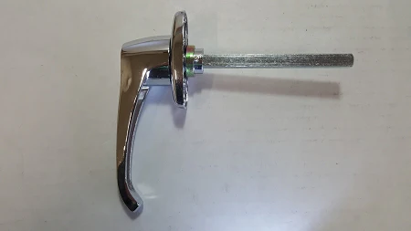 L Handle Door Latch, Steel w/ Chome Finish- Choose Locking or Non-Locking - Image 3
