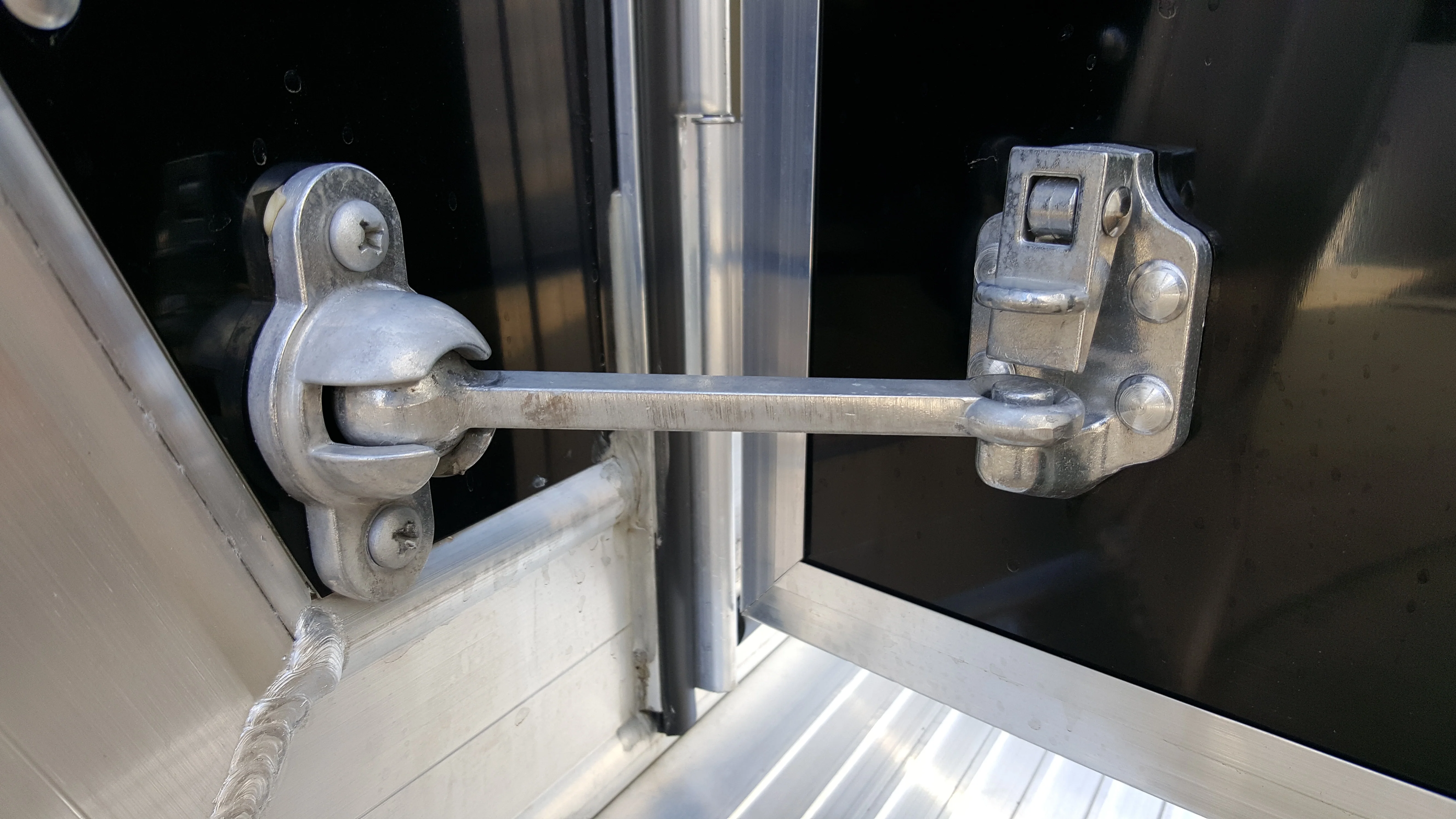 Ball & Socket Aluminum Door Hold Back-- in 4 sizes WITH BLACK E-COAT - Image 2
