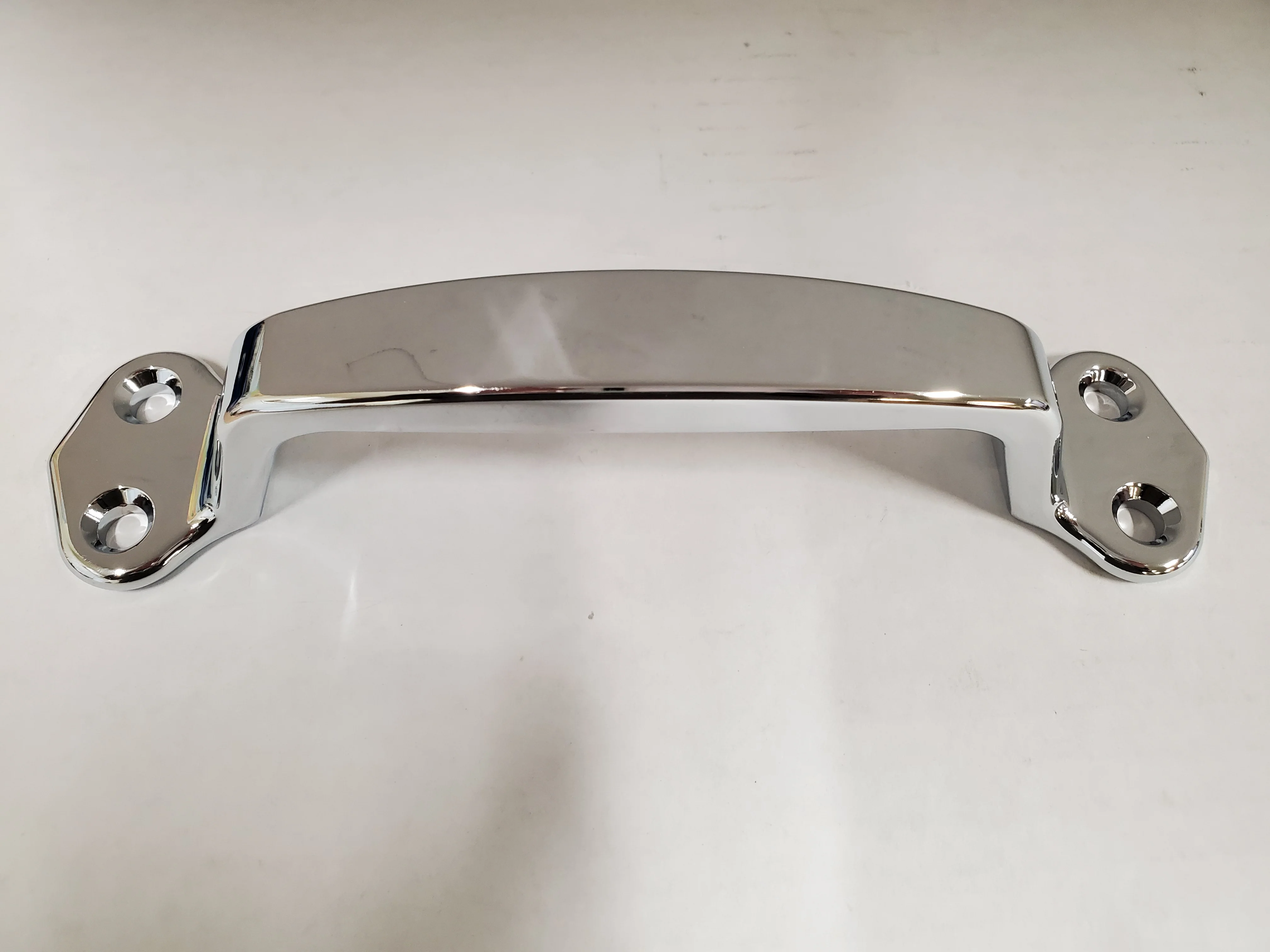 Steel Grab Handle, 8 1/4" L- Polished Chrome, Solid Steel - Image 1