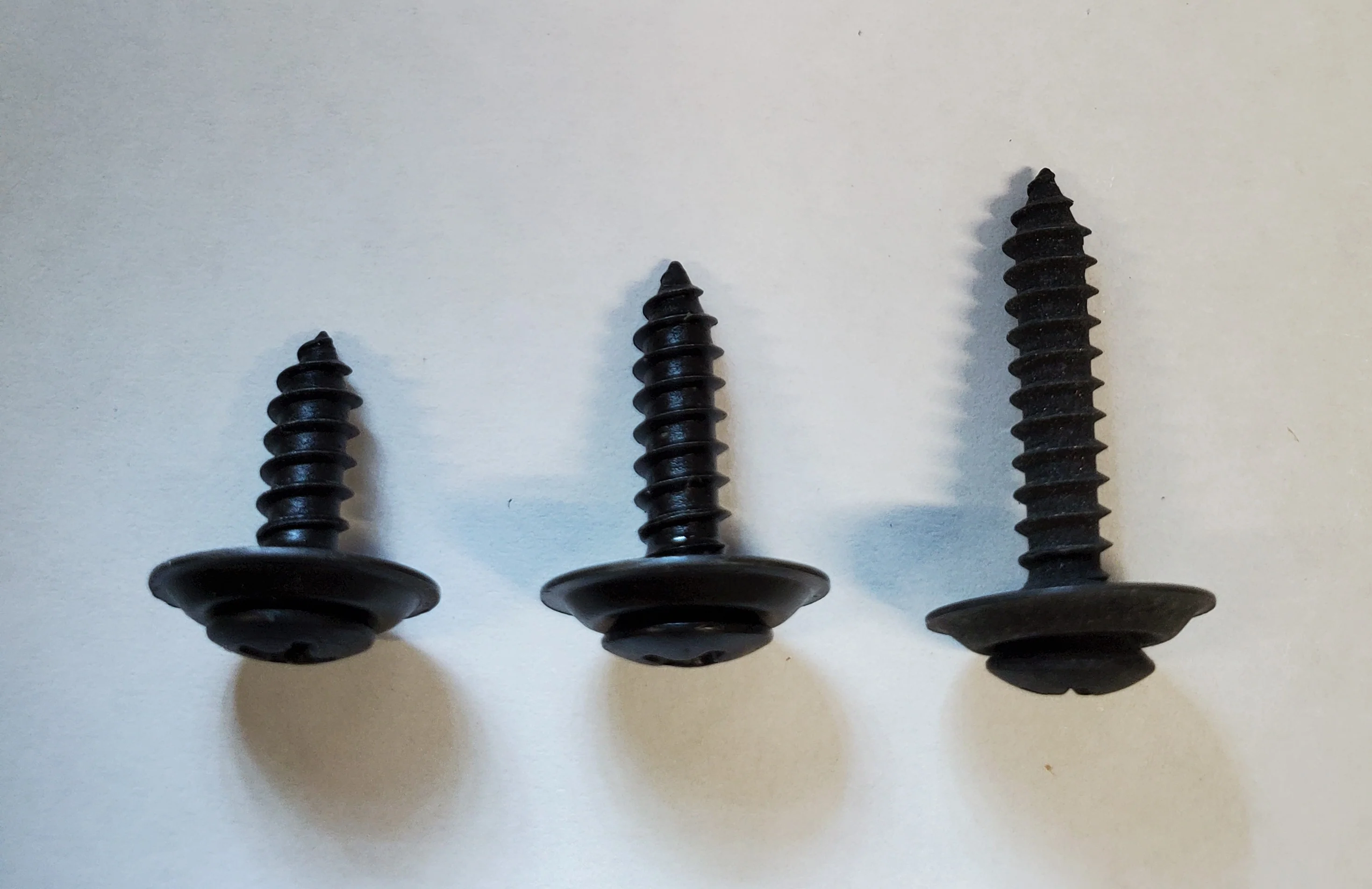 Sheet Metal Screw #10, with Counter-Sunk Washer, Black- Choose from 3 Lengths - Image 2