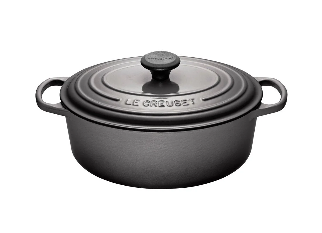 Oval Dutch Ovens, Oyster Enameled Cast Iron - Image 1