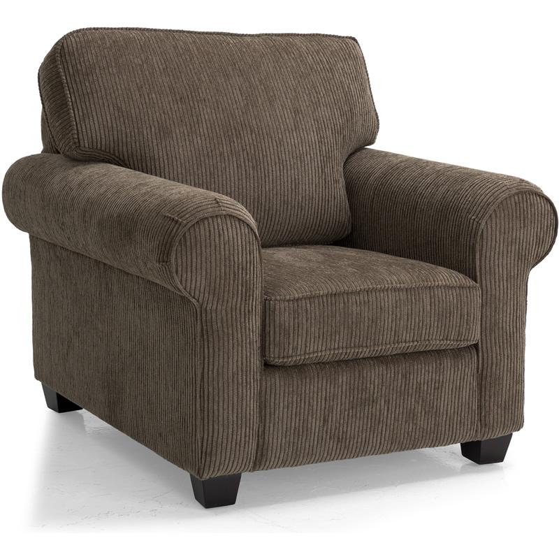 Decor-Rest Furniture Stationary Fabric Chair 2179-C (Brown) - Image 1