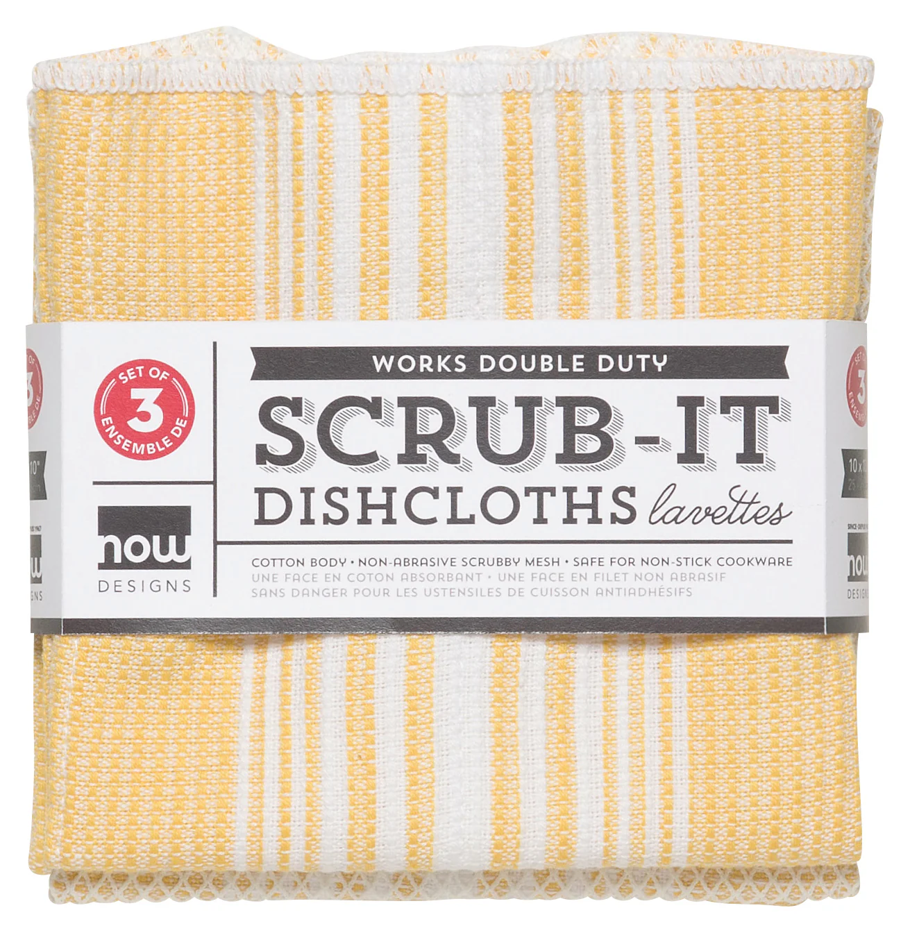 Scrub-it Dishcloths Set - Yellow - Image 1